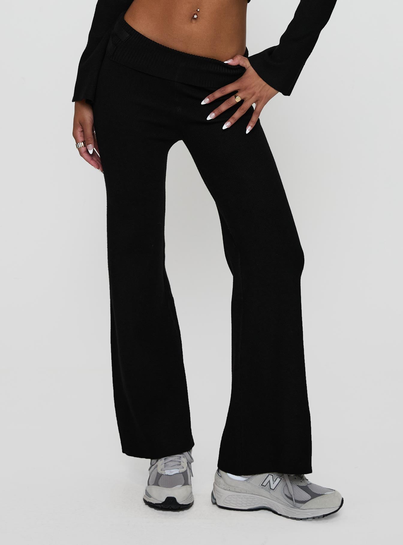 Alternative view of Try Me Knit Pants Black