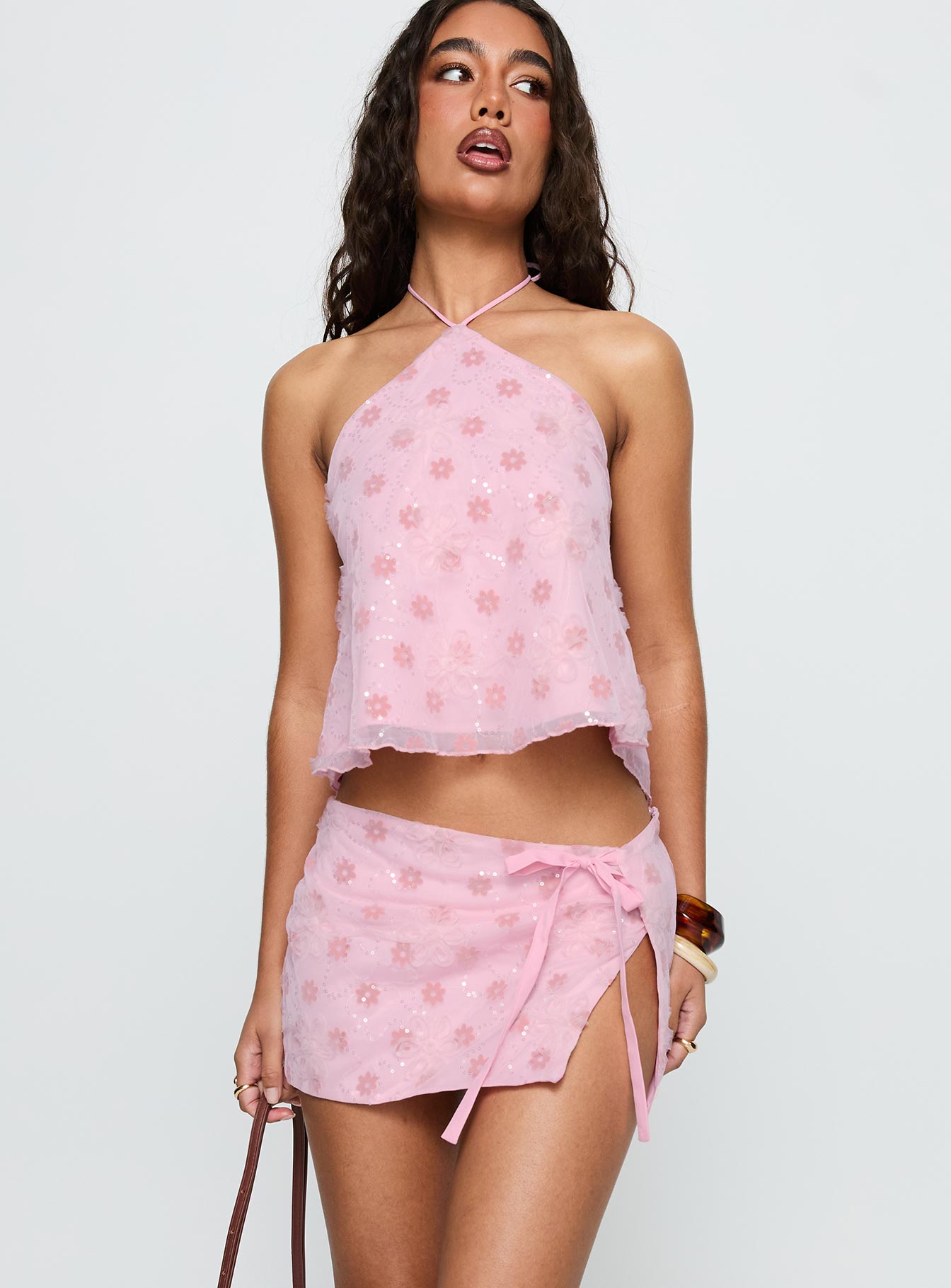 Alternative view of Remembering Mini Skirt Pink