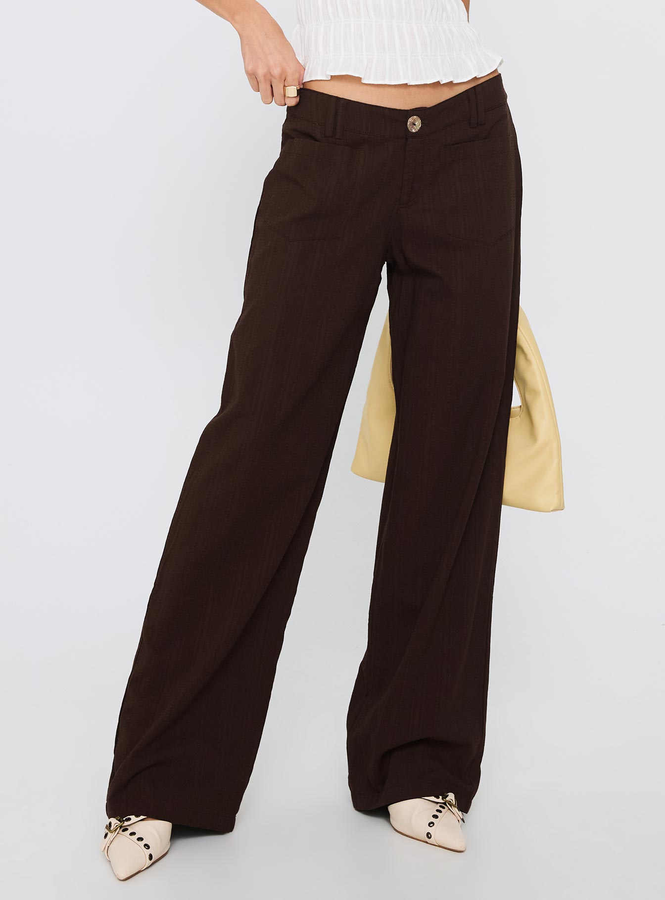 Alternative view of Vendi Low Rise Pant Chocolate