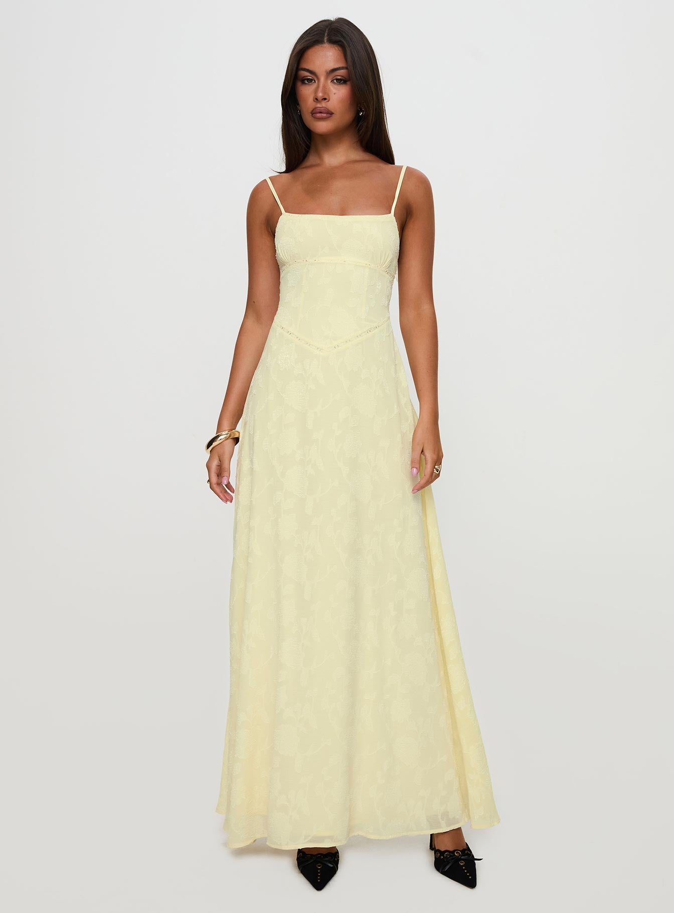 South Of France Maxi Dress Yellow - Image 9