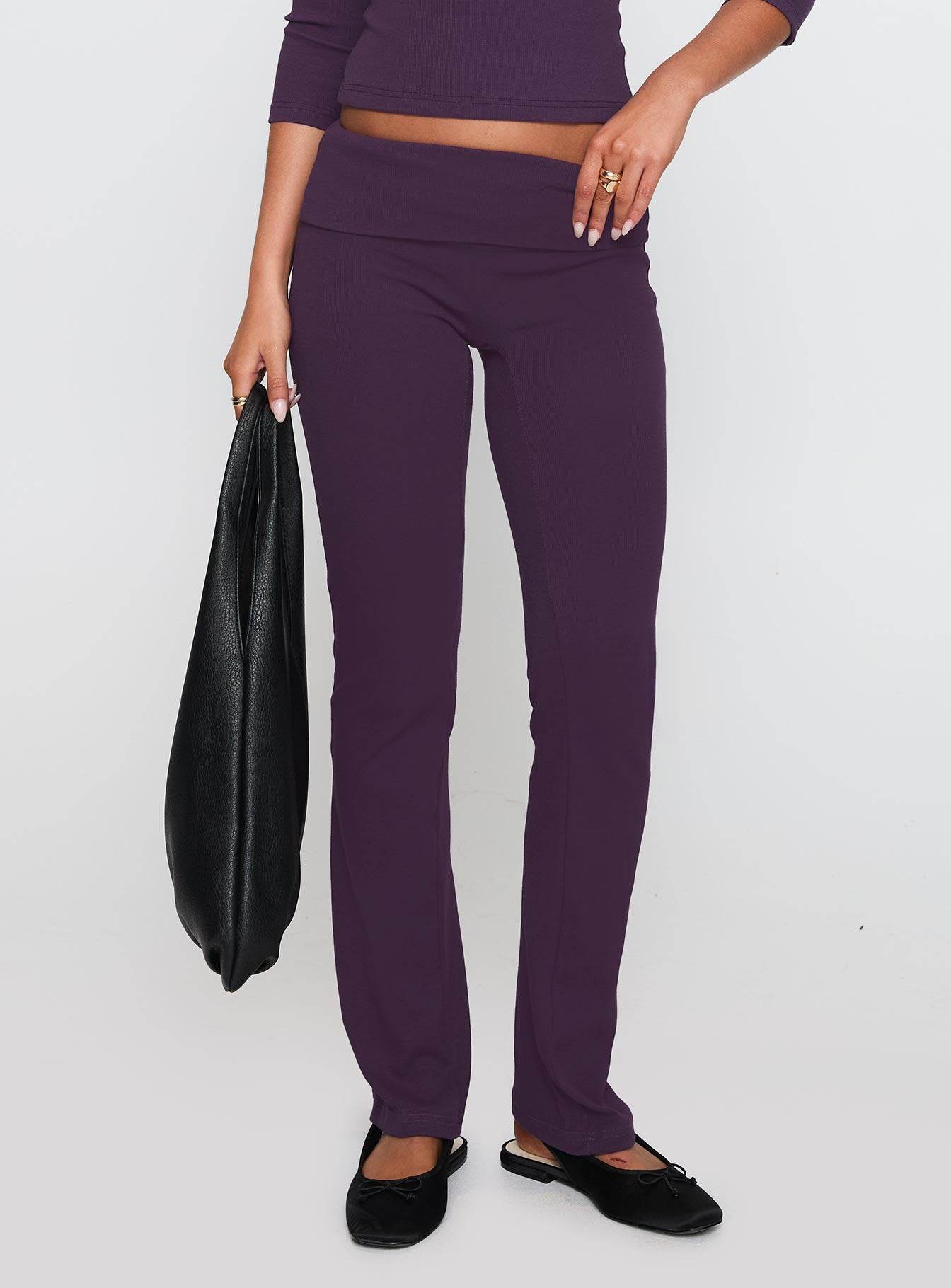 Alternative view of Truth Be Told Straight Leg Pant Purple
