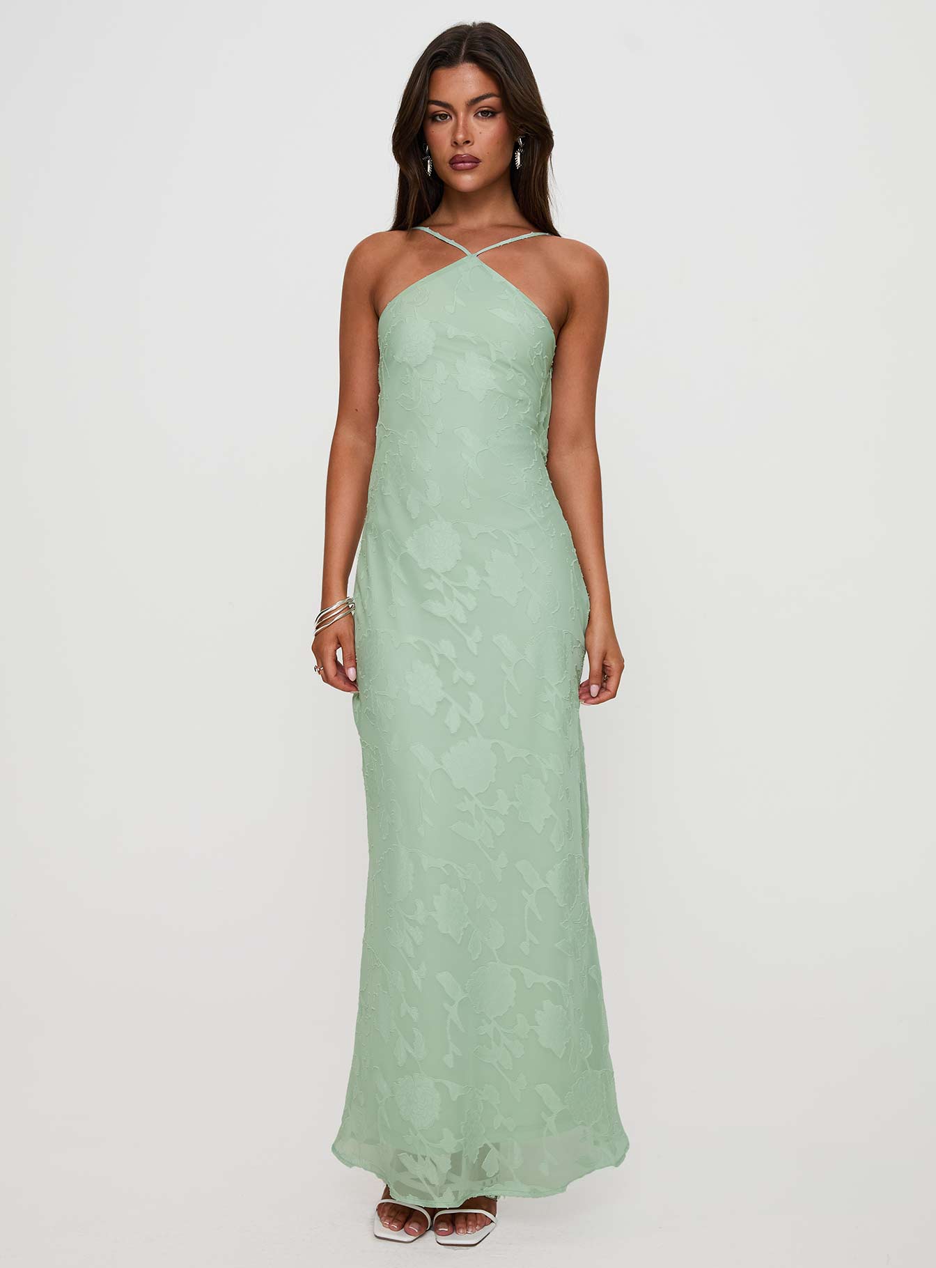 Alternative view of Zoelle Halter Maxi Dress Sage