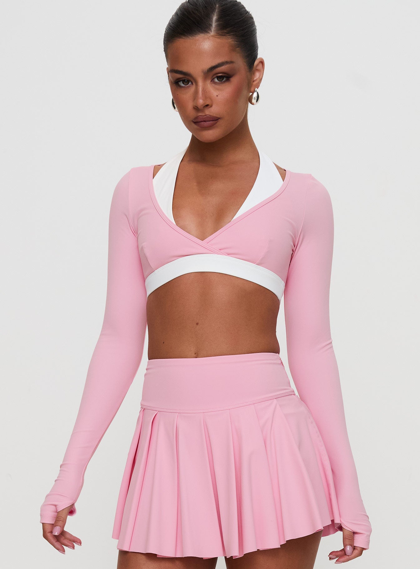 Alternative view of Vitality Long Sleeve Active Crop Pink