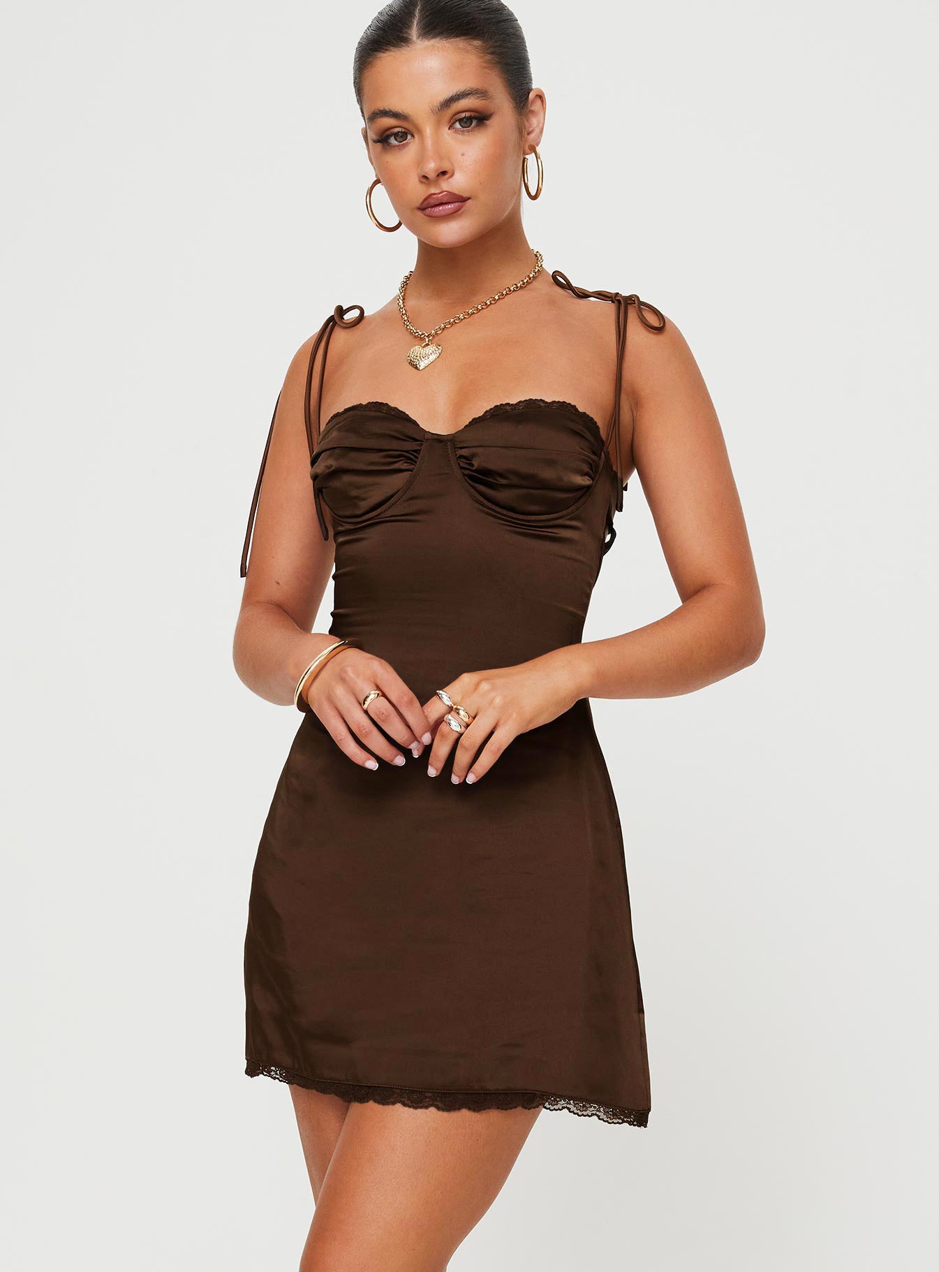 Alternative view of Wayzer Mini Dress Chocolate