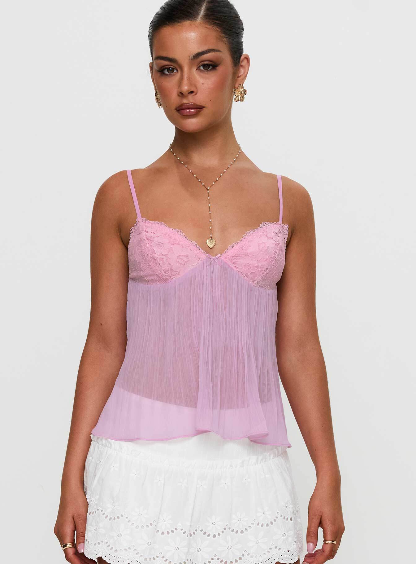Alternative view of Zami Pleat Top Pink