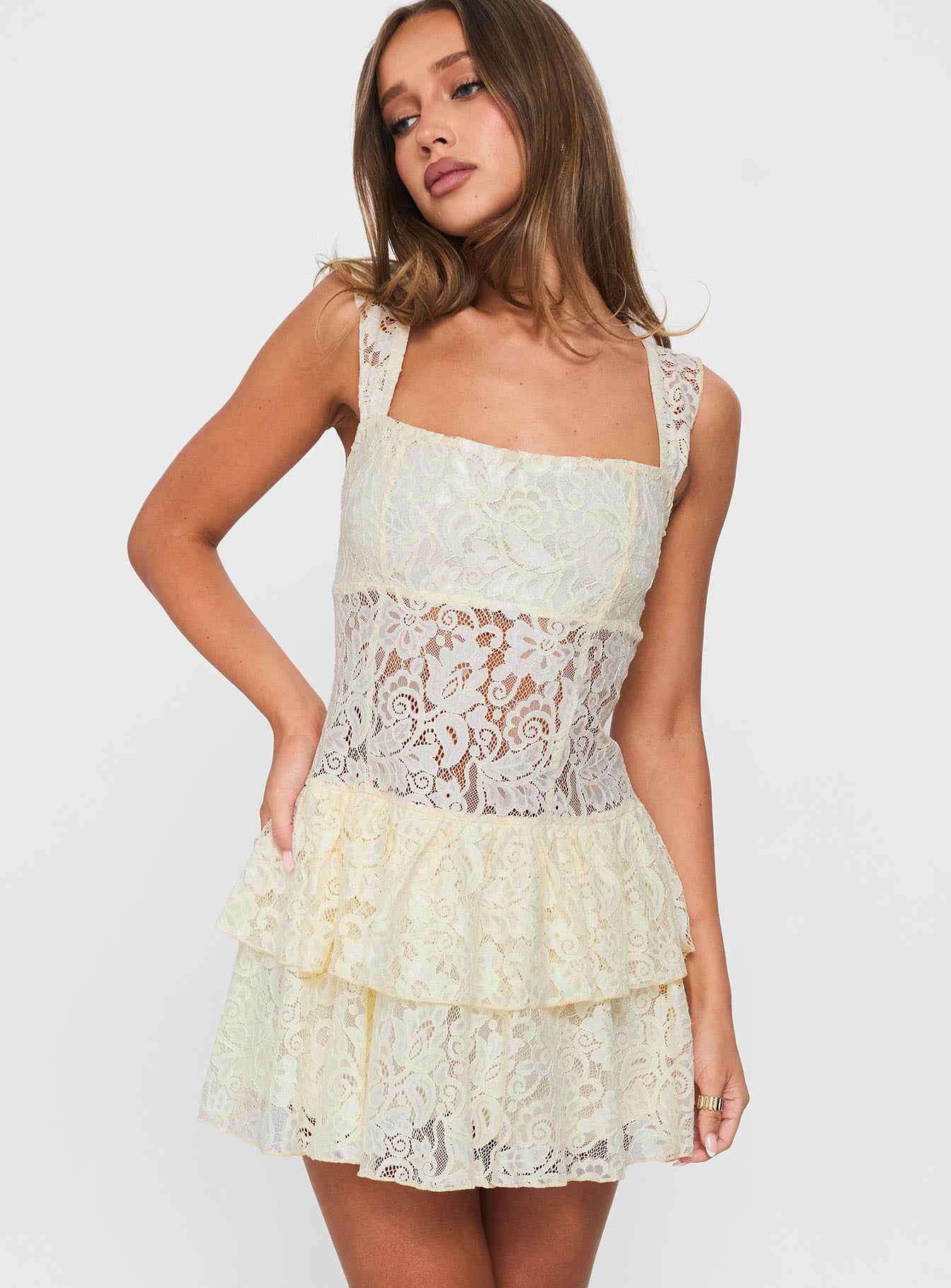 Alternative view of True Connections Lace Playsuit Cream