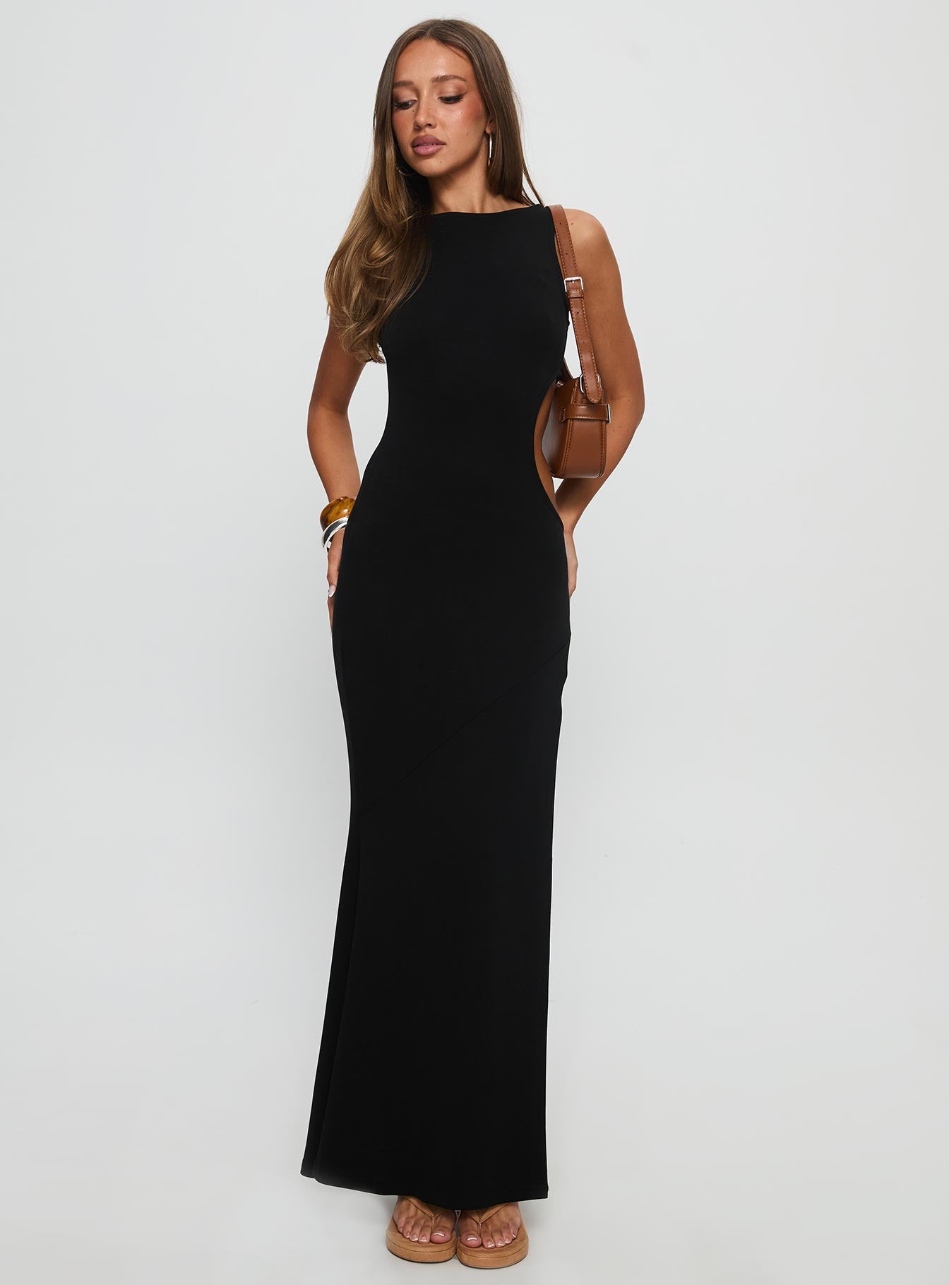 Alternative view of Sorcerer Keyhole Maxi Dress Black