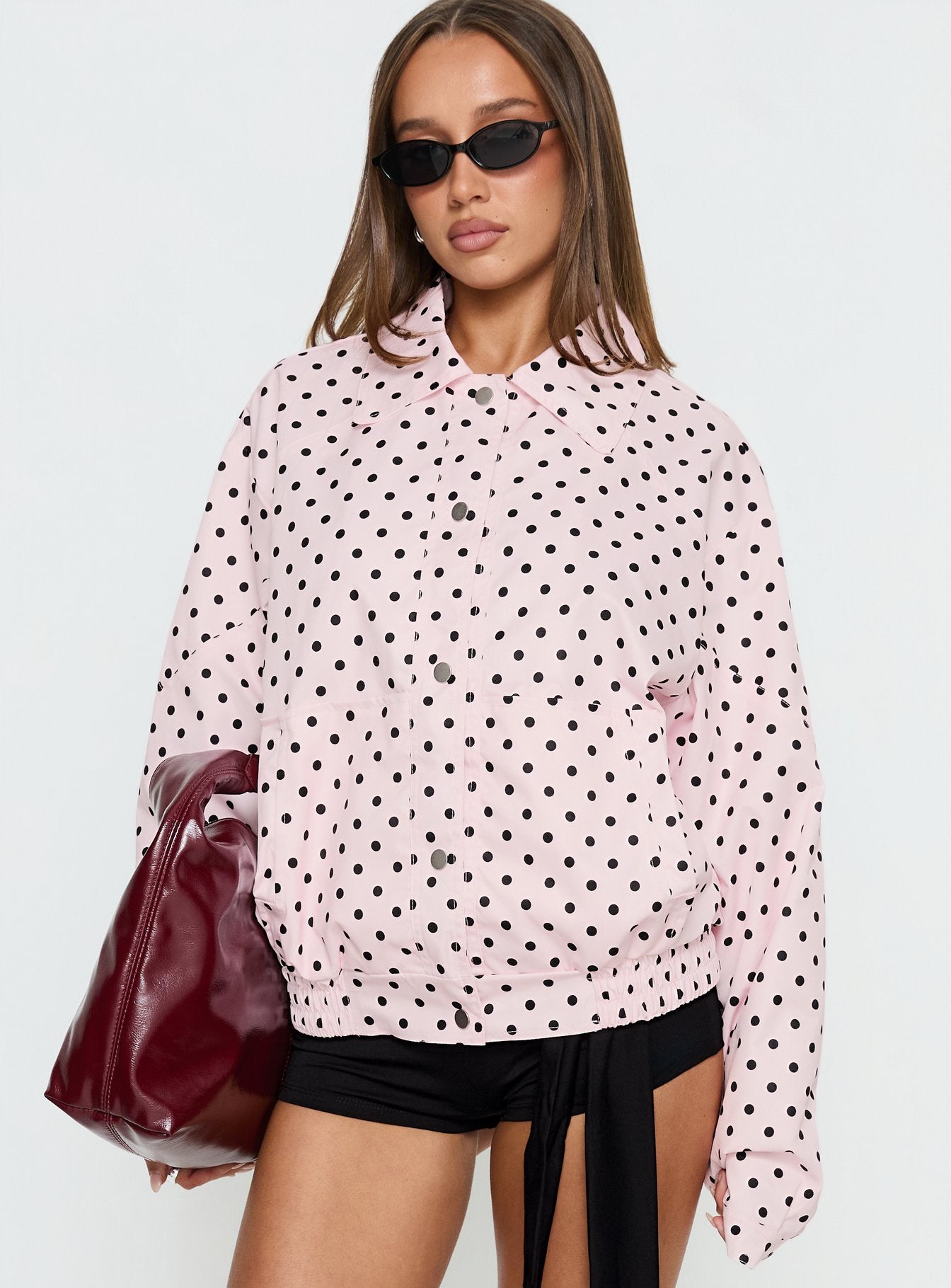 Alternative view of Swayer Oversized Jacket Pink Polka Dot
