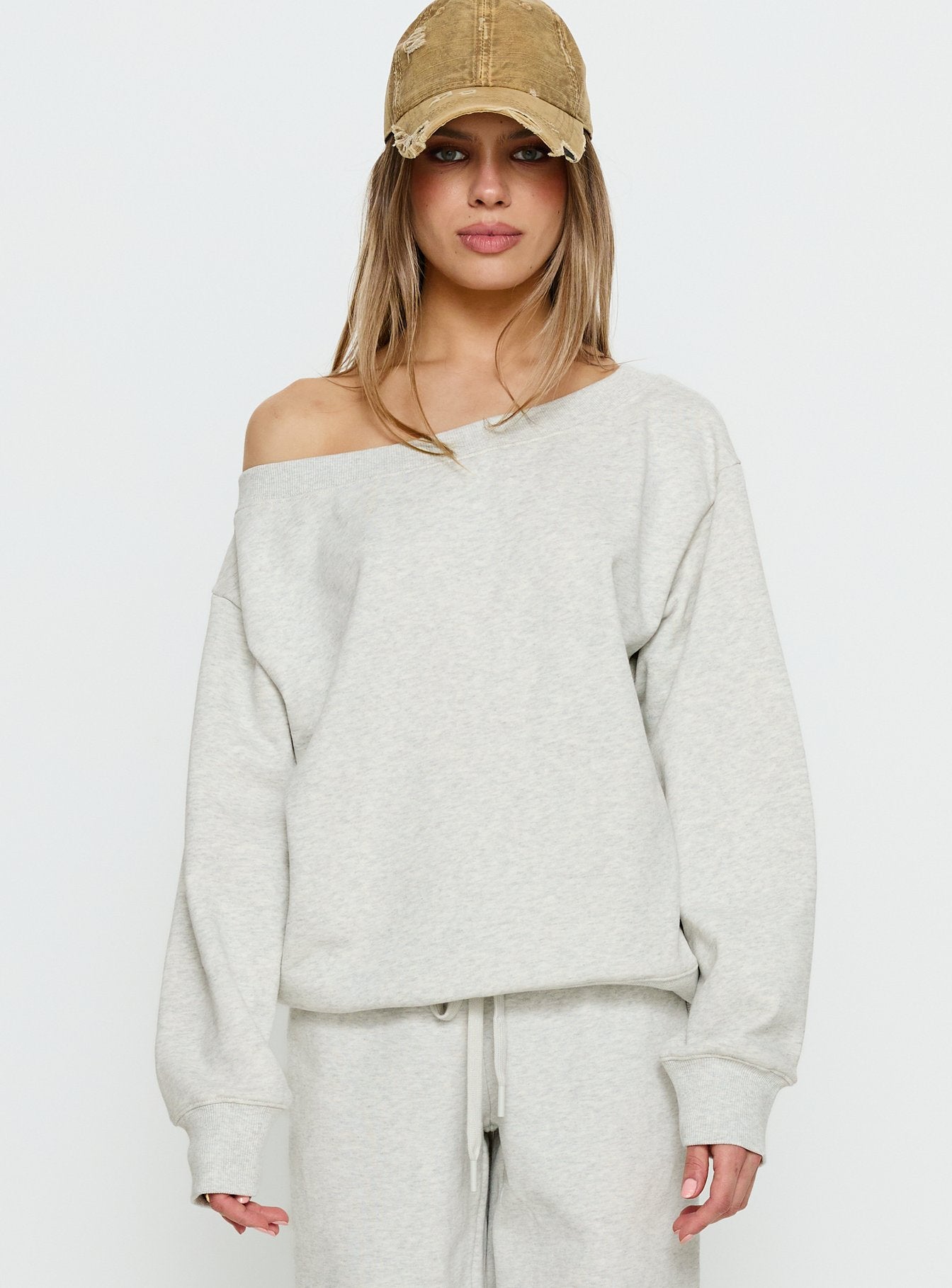 Alternative view of Wellness Off The Shoulder Jumper Grey Marle