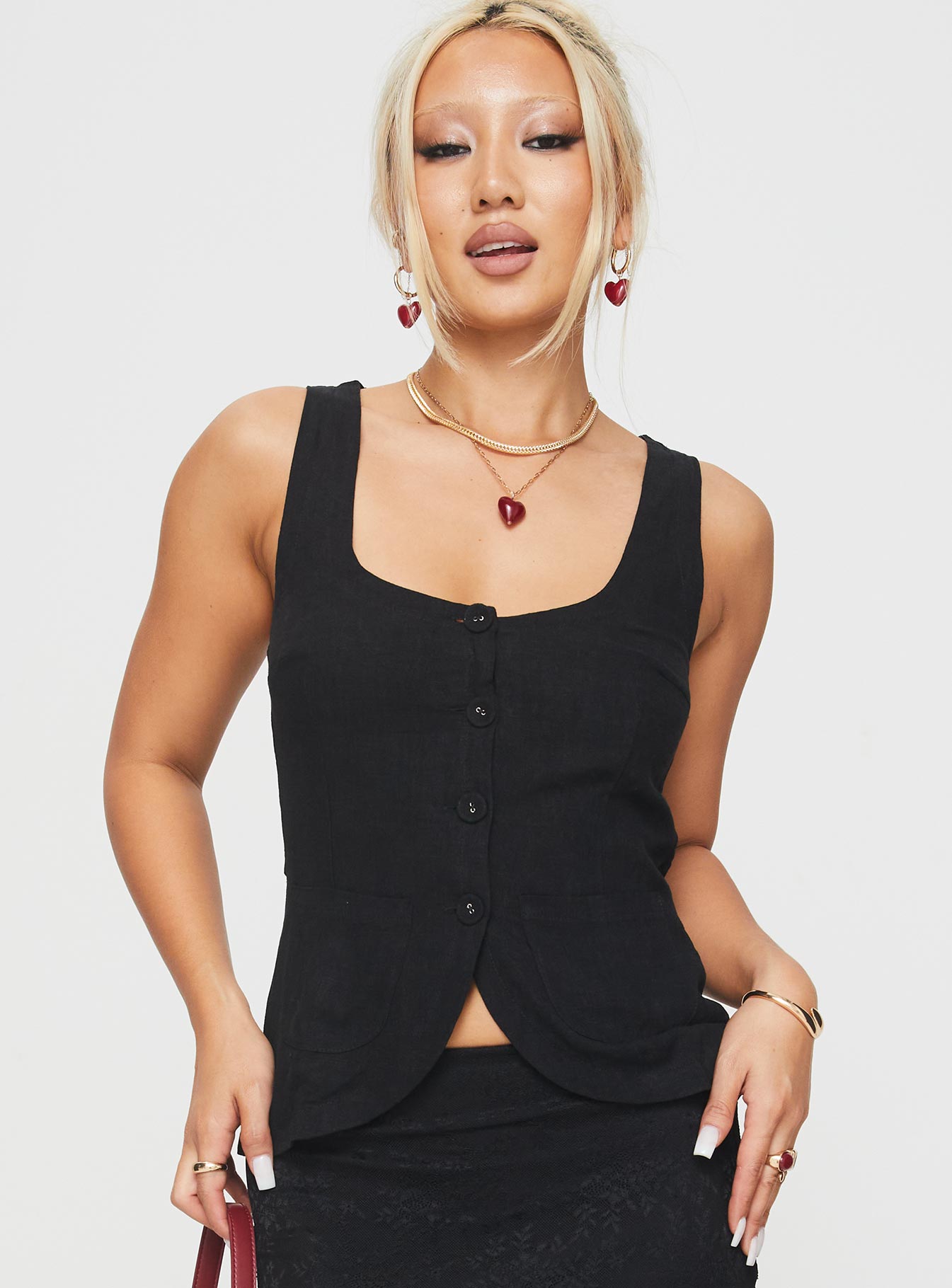 Spirito Vest Top Black - Image 2
