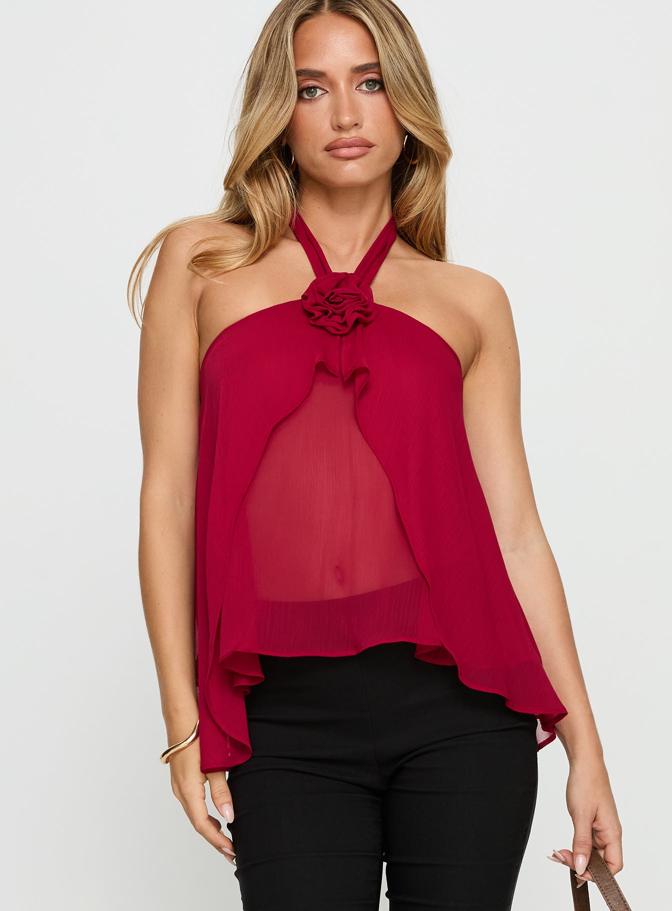Alternative view of Zoanne Chiffon Layered Top Guava