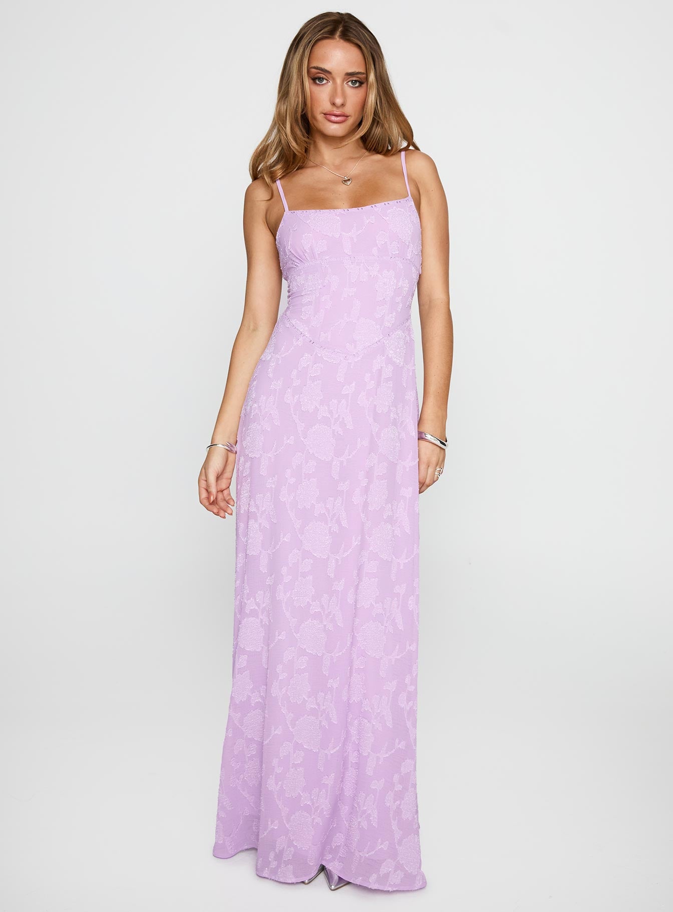 Alternative view of South Of France Maxi Dress Lilac