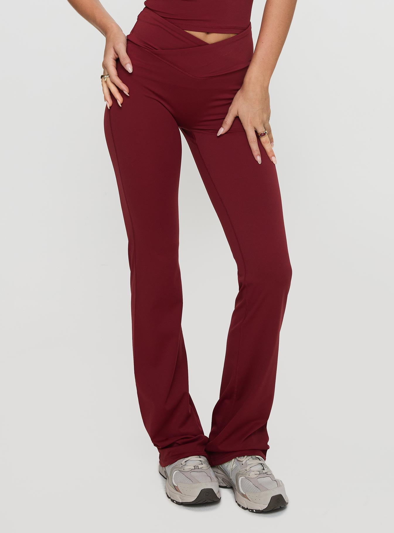 Alternative view of Sunday Session Active Flare Leg Pant Red