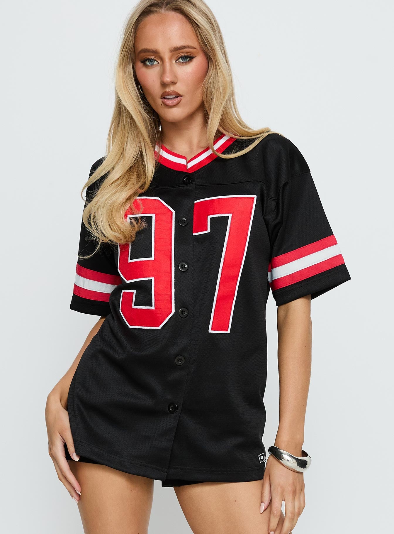Alternative view of Sdsu Football Button Down Jersey Black