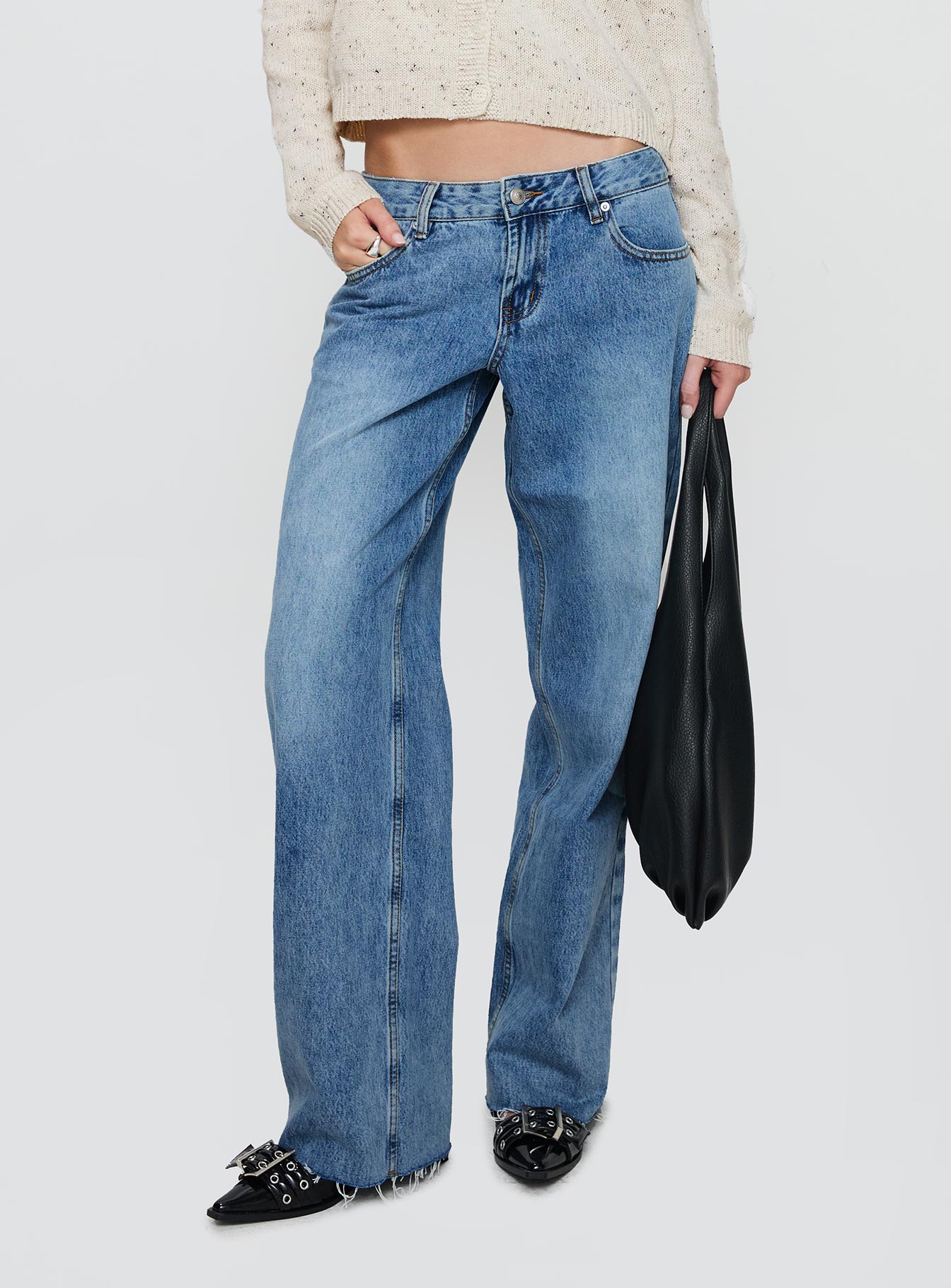Alternative view of Sabryna Low Rise Straight Leg Jeans Blue