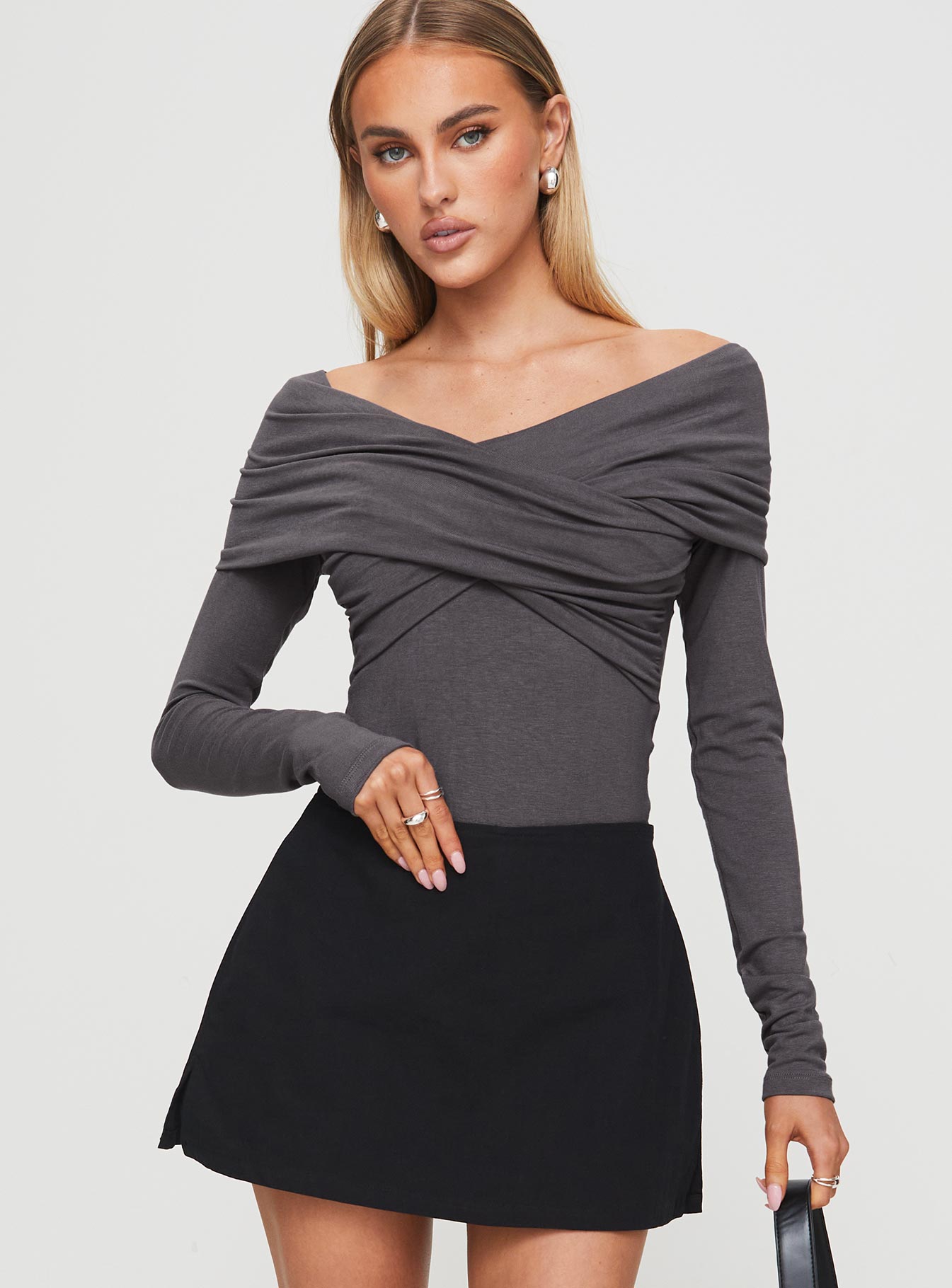Alternative view of Sundlow Off Shoulder Bodysuit Slate