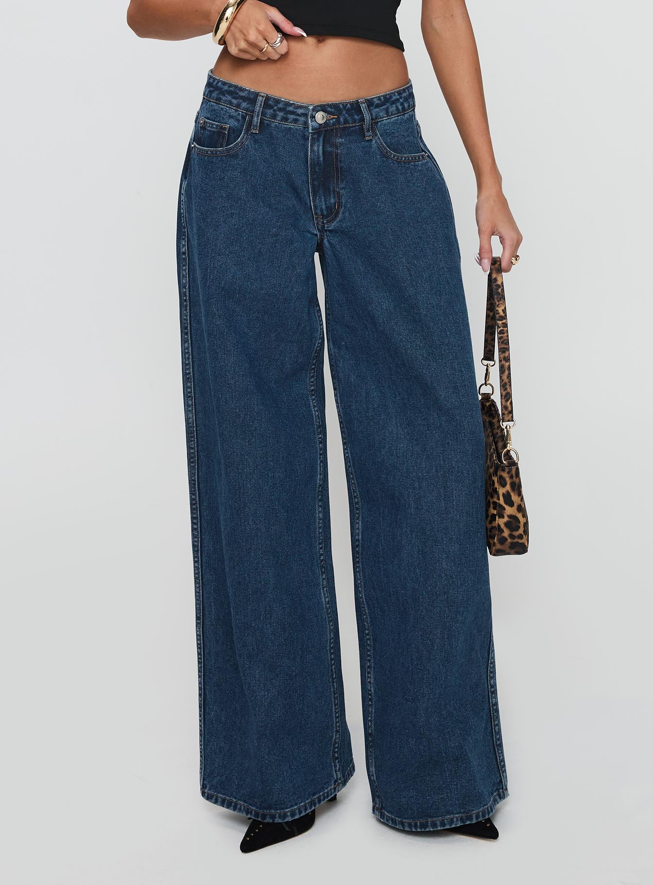 Alternative view of Ramos Low Rise Denim Jeans Dark Blue Wash
