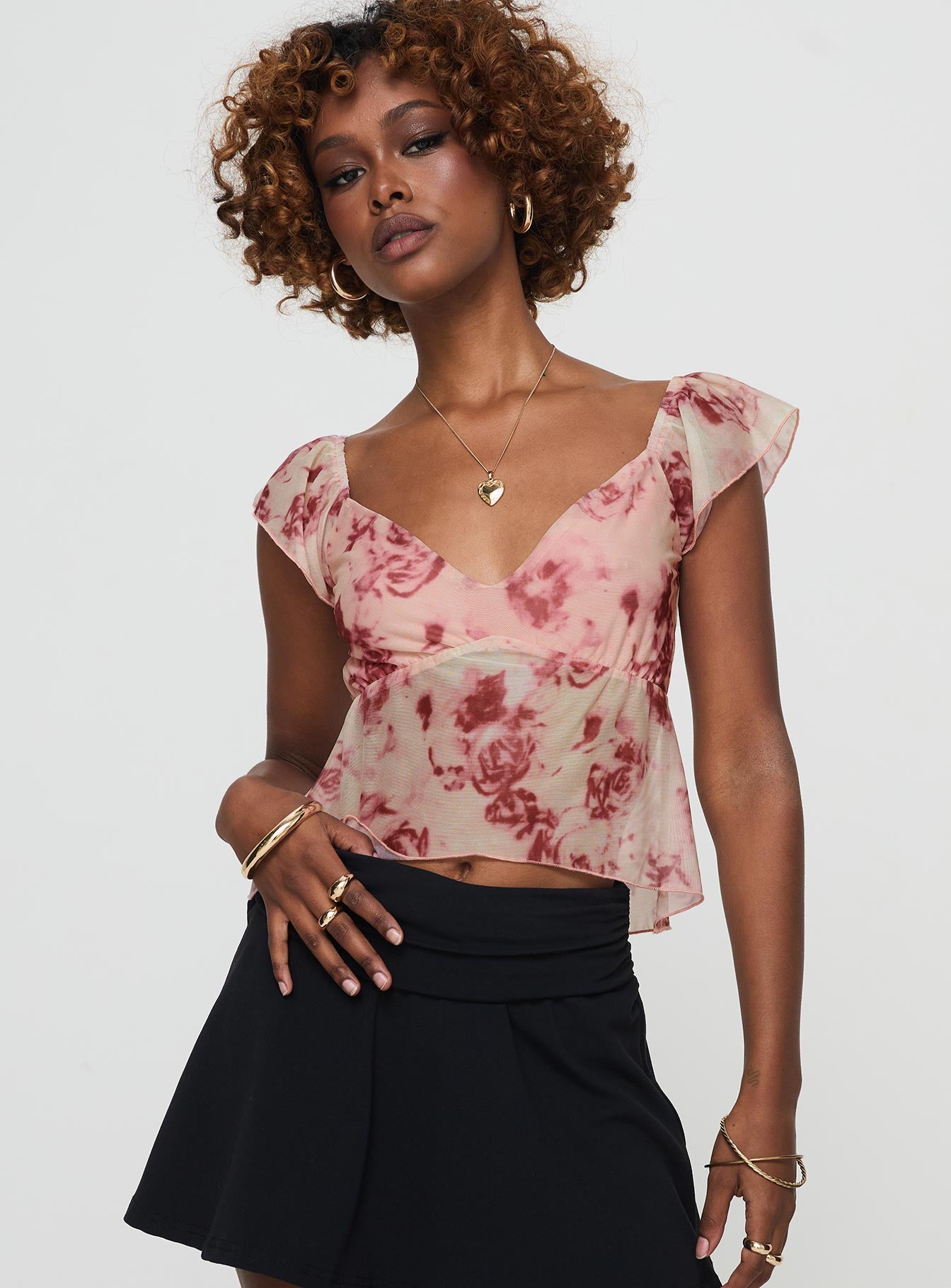 Alternative view of Time After Top Pink Floral