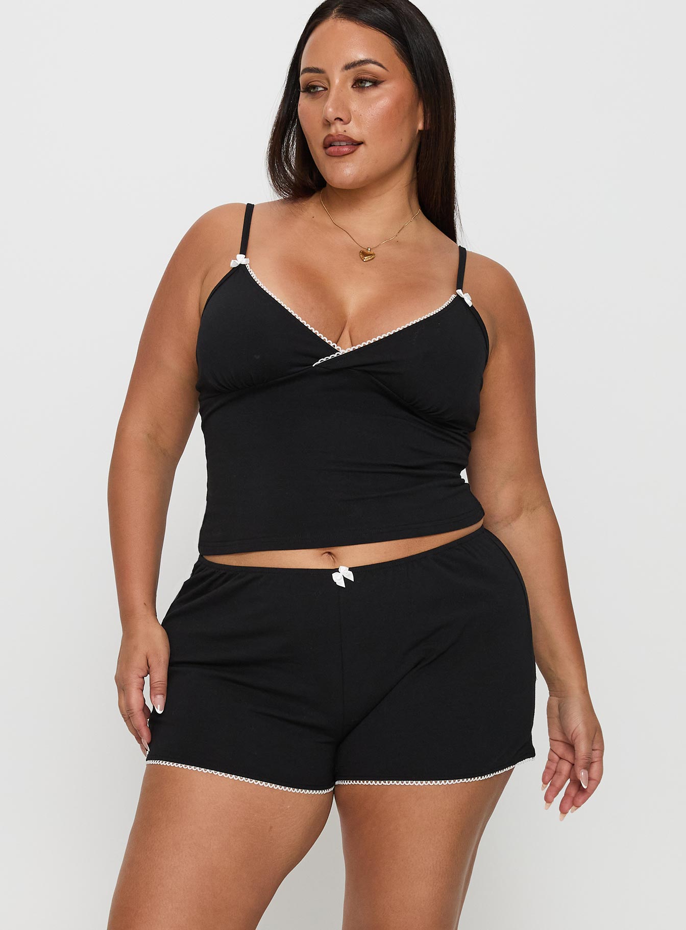 Alternative view of Slow Start Jersey Sleep Short Black Curve