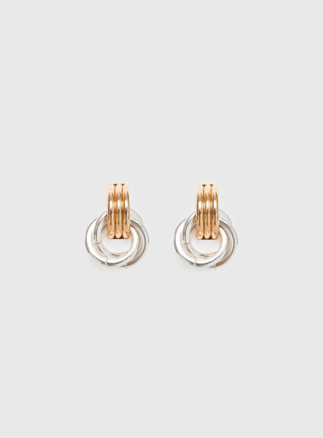 Alternative view of Trishy Linked Earrings Gold / Silver