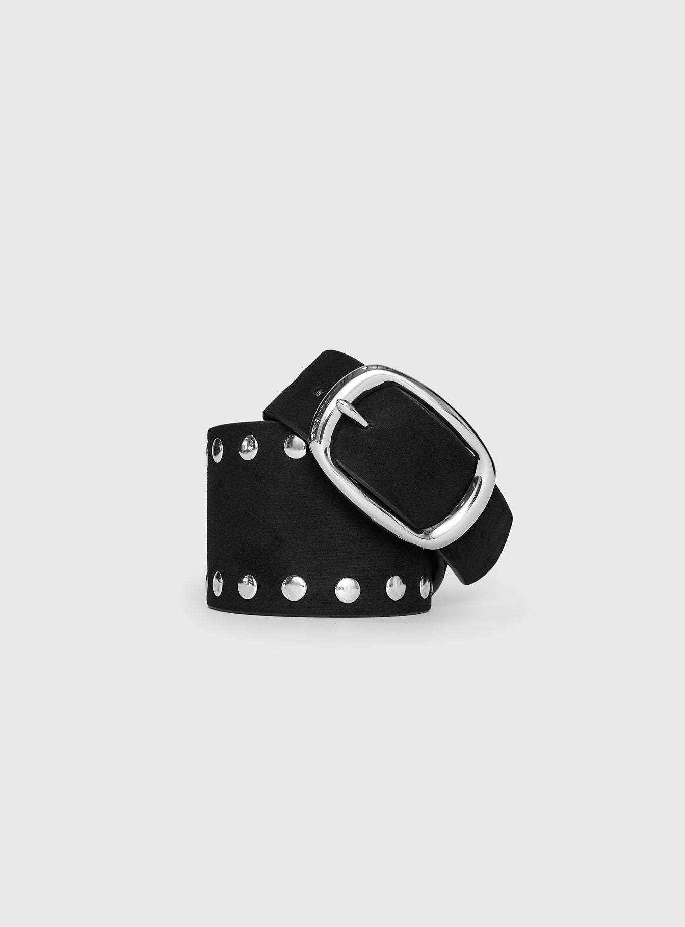 Alternative view of Spheres Stud Belt Black