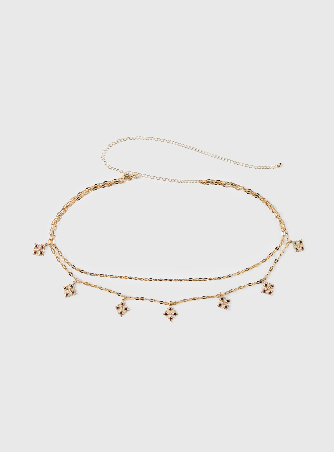 Alternative view of Stars Aligned Chain Belt Gold