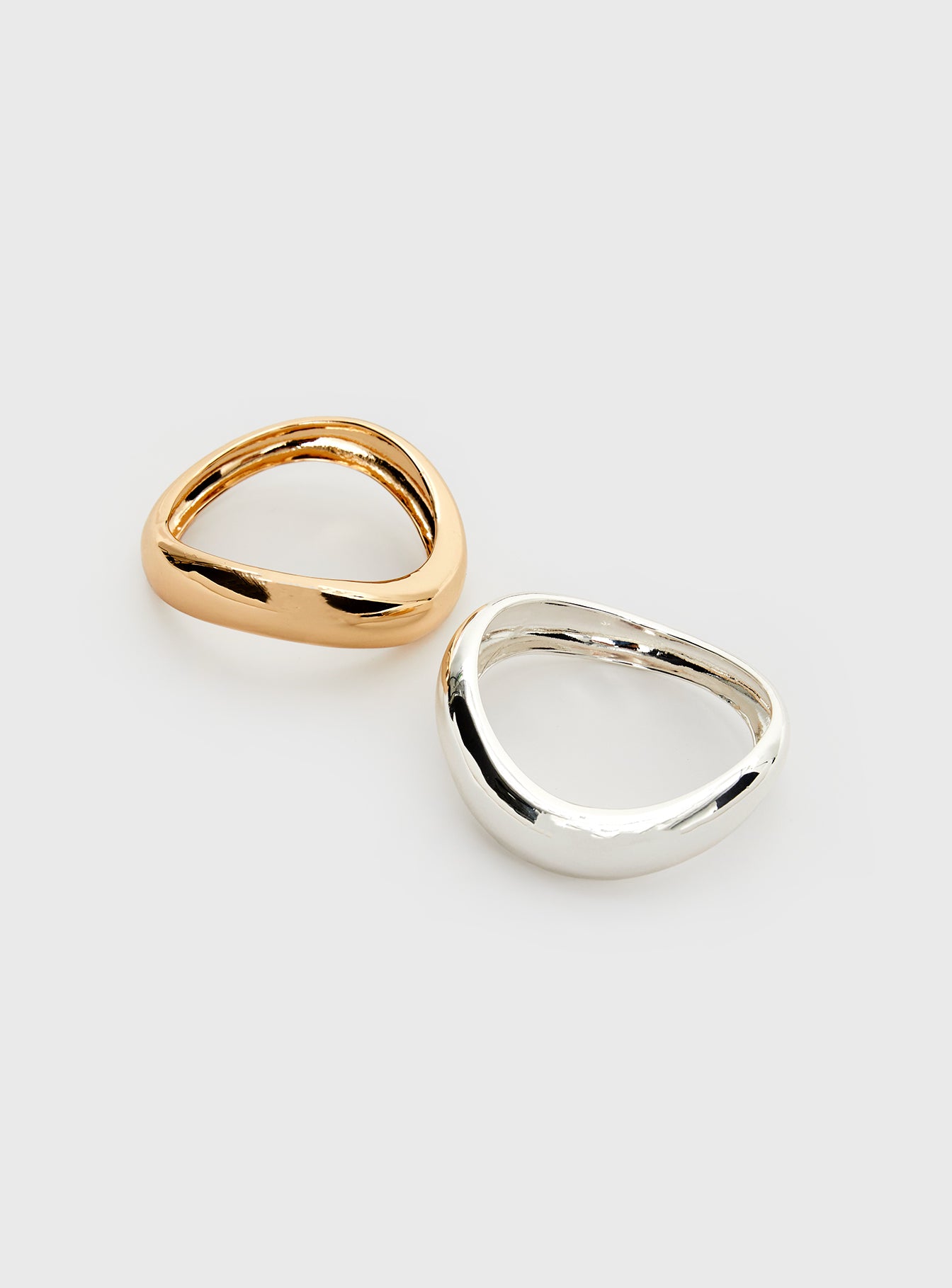 Alternative view of Softer Side Bangle Pack Silver / Gold