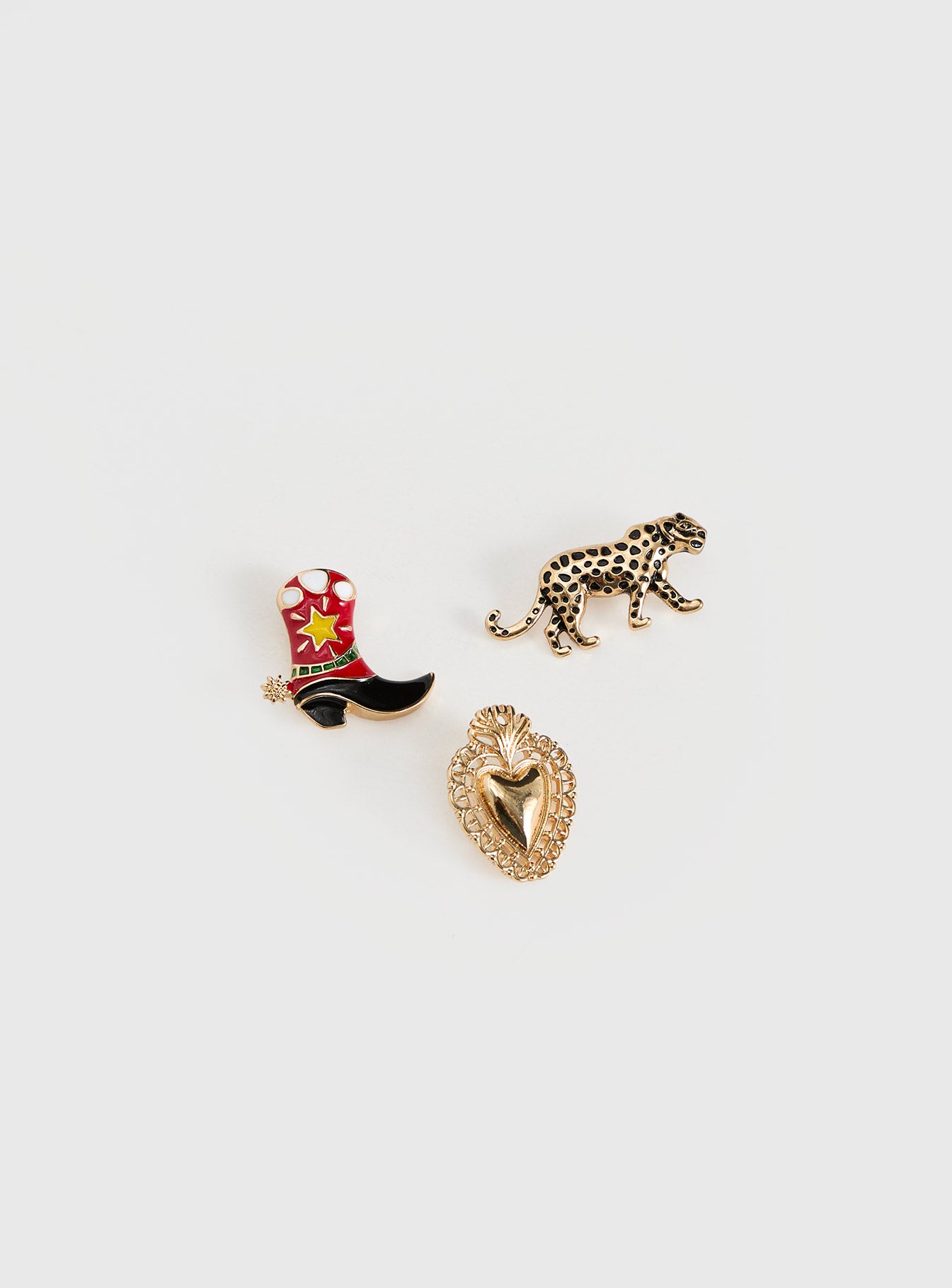 Alternative view of Zaylina Heart Hat Charms Gold
