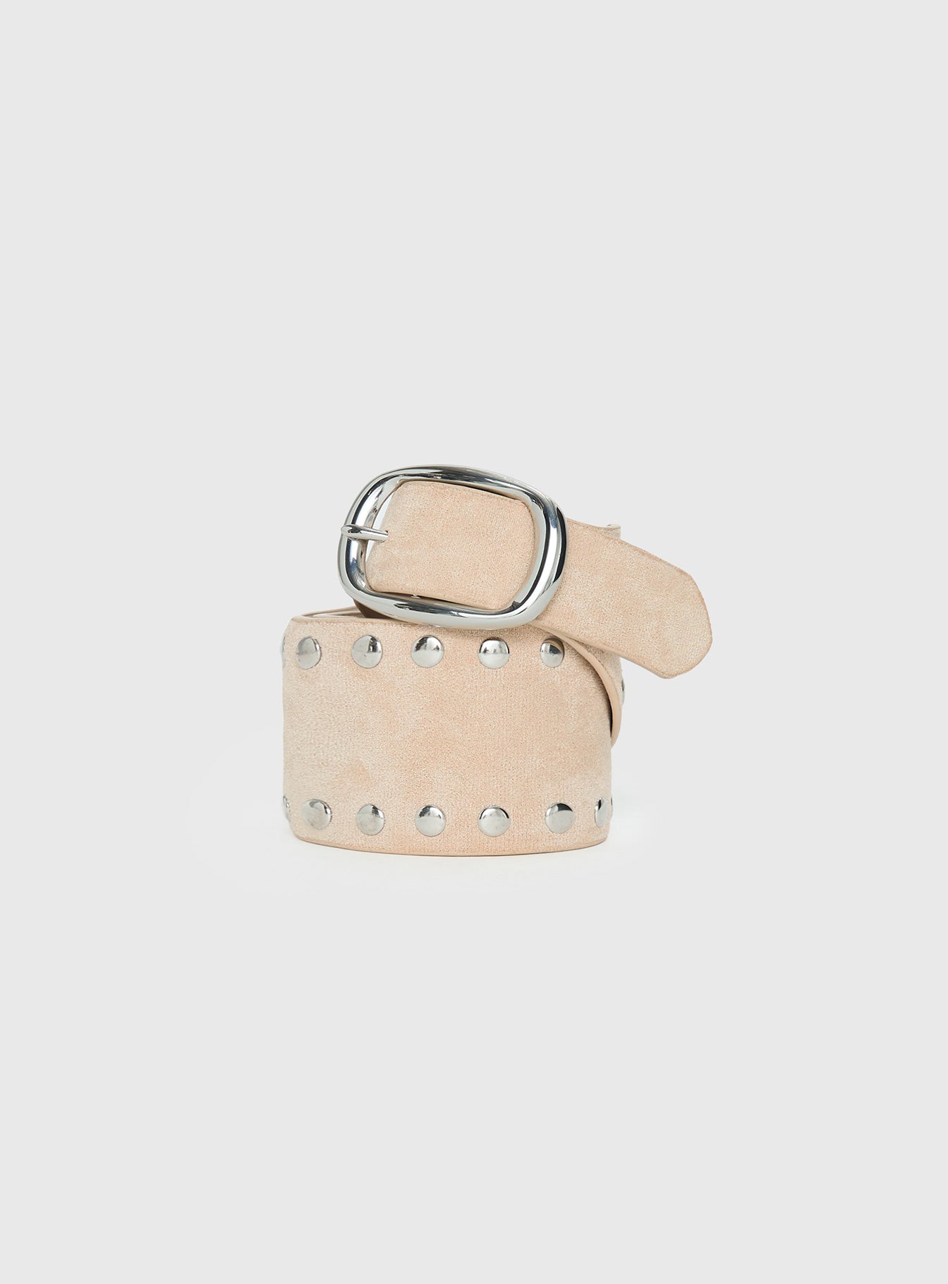 Alternative view of Spheres Stud Belt Beige / Silver