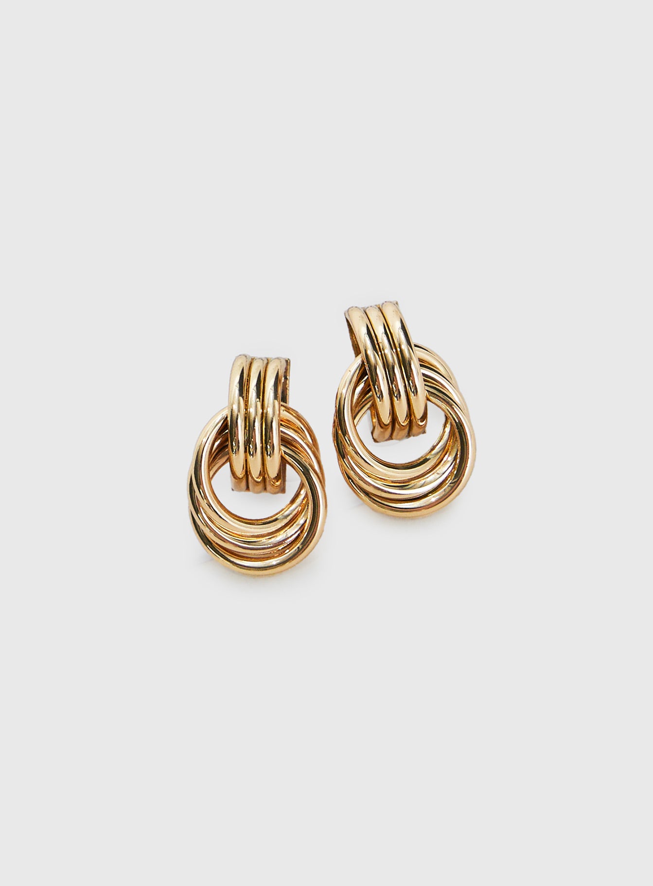 Alternative view of Trishy Linked Earrings Gold