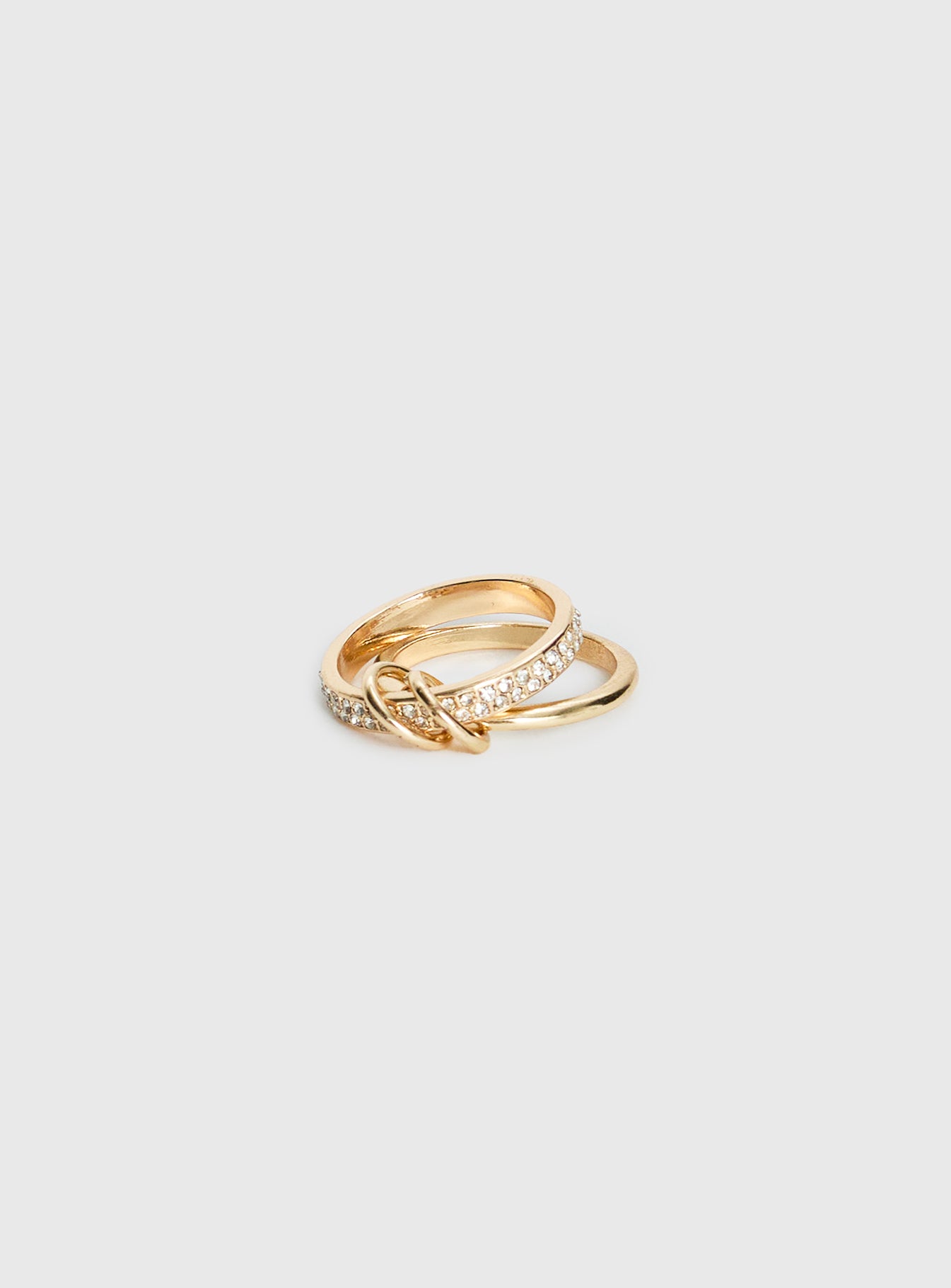 Alternative view of Something Sweet Stacked Ring Gold