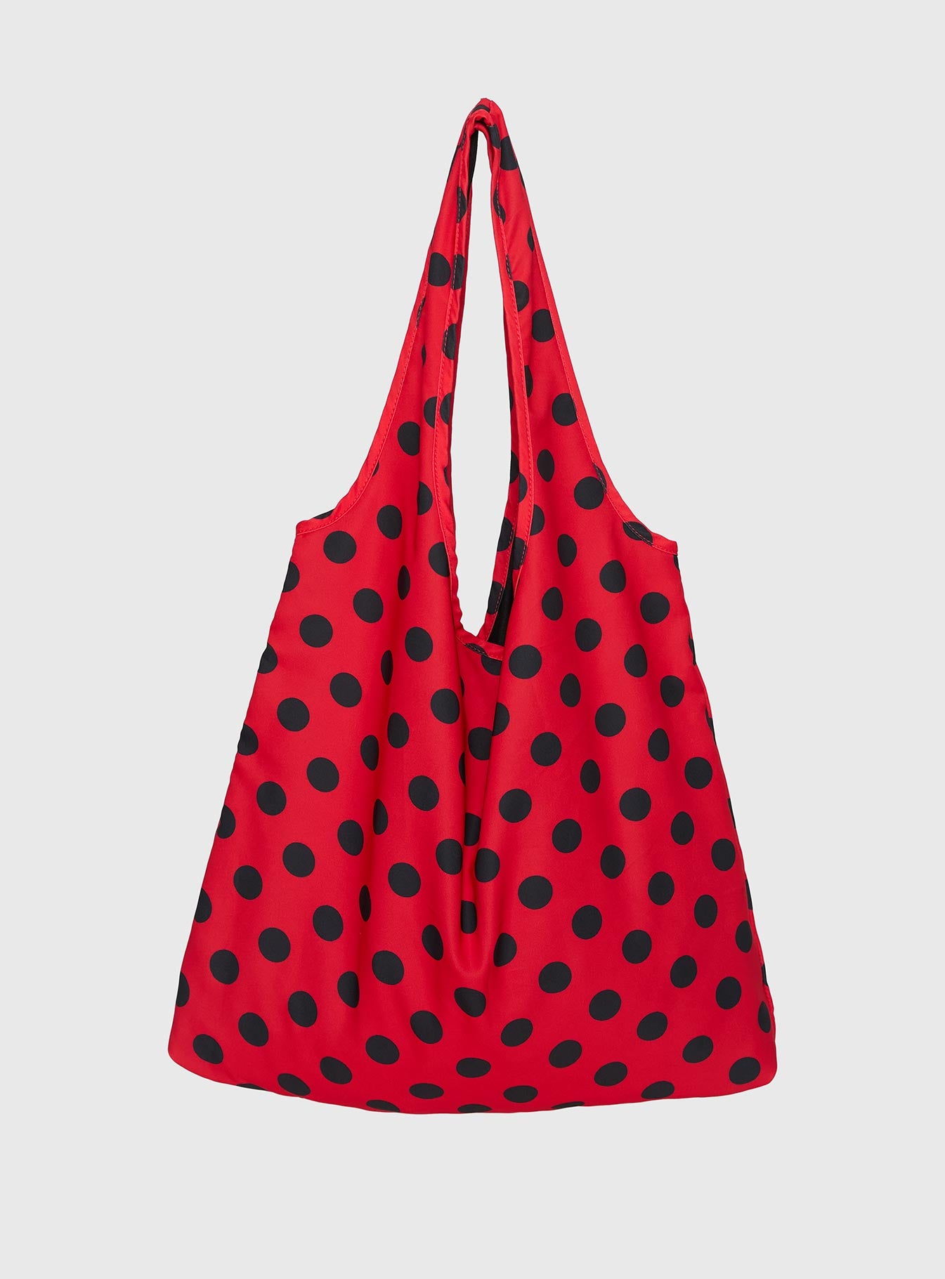 Alternative view of Worth My Time Oversized Tote Bag Red / Black Polka