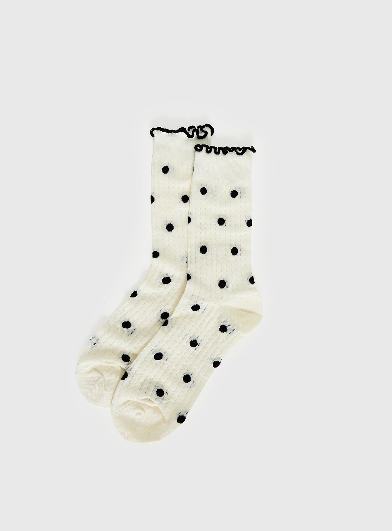 Alternative view of Somebody Else Frill Socks White Polka