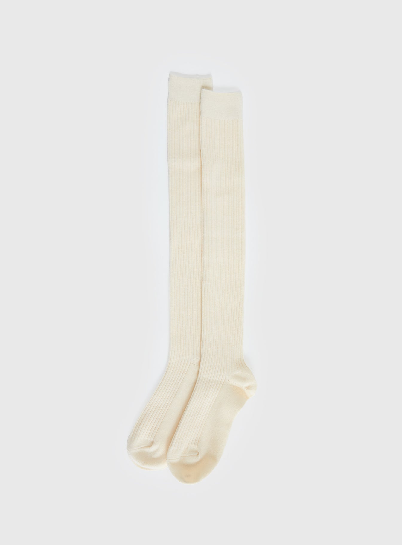 Alternative view of Roxee Knee High Ribbed Socks Cream