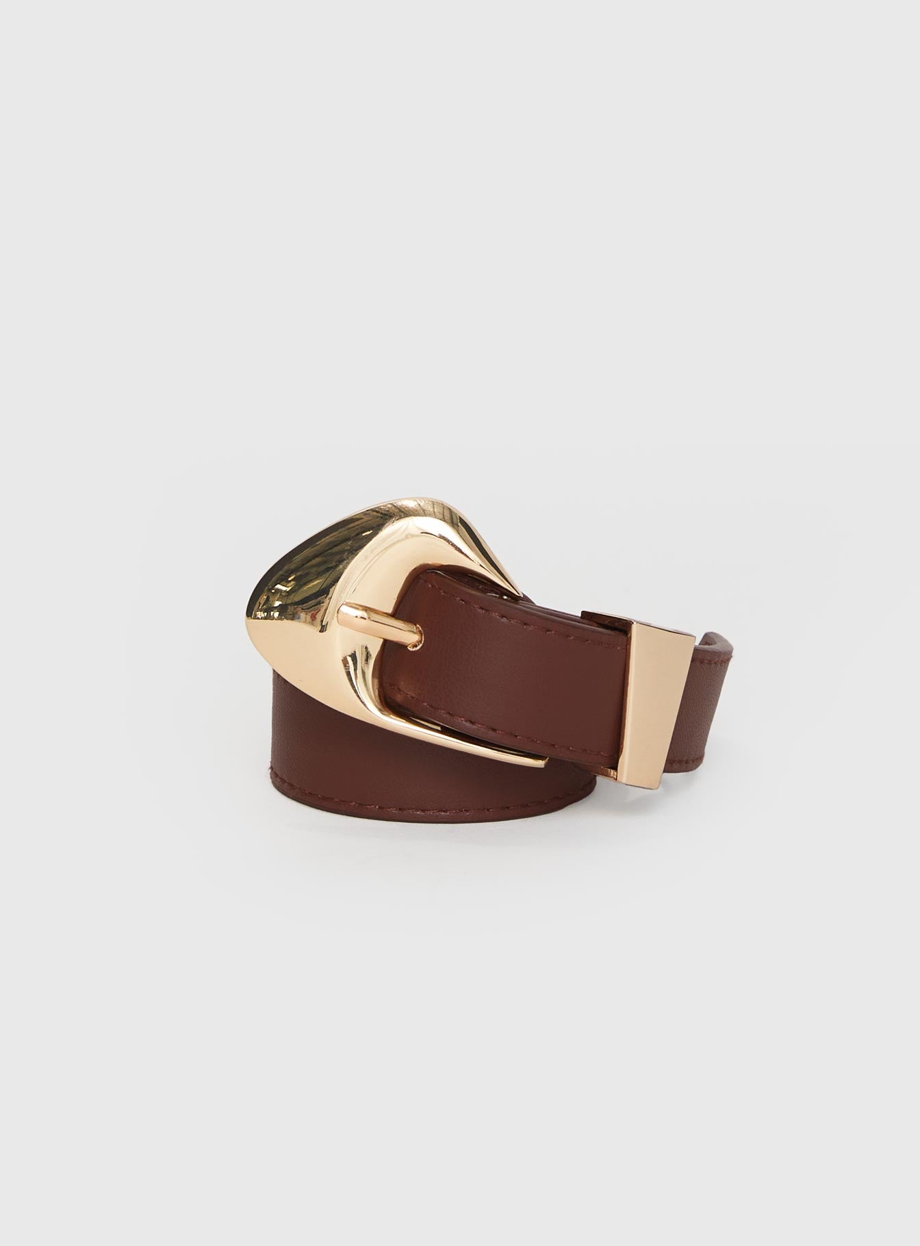 Alternative view of You're Strong Belt Dark Brown / Gold