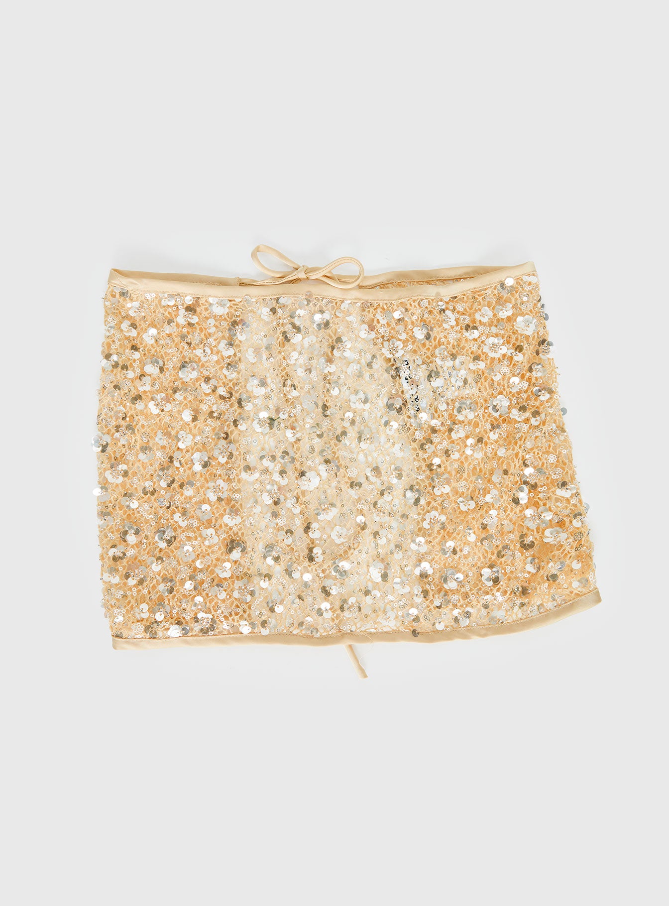 Alternative view of Sonique Sequin Crochet Sarong Gold