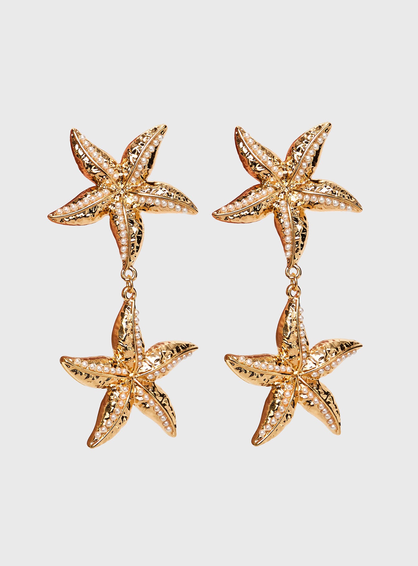 Alternative view of Starfish Drop Earrings Gold