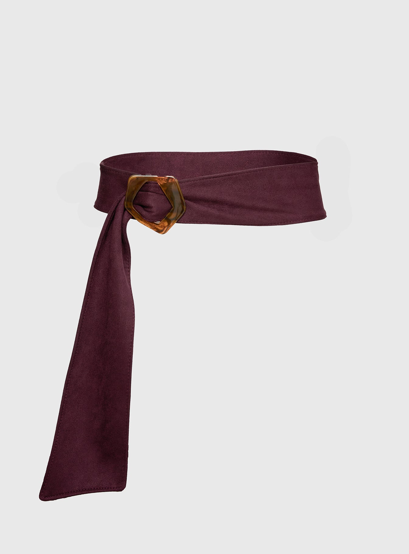 Alternative view of Wrylie Faux Suede Belt Plum