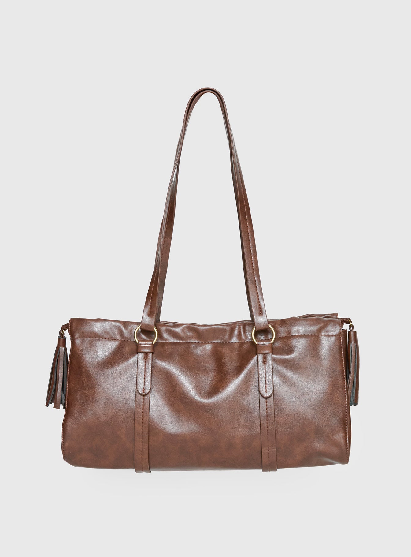 Alternative view of Veneza Ruched Shoulder Bag Brown