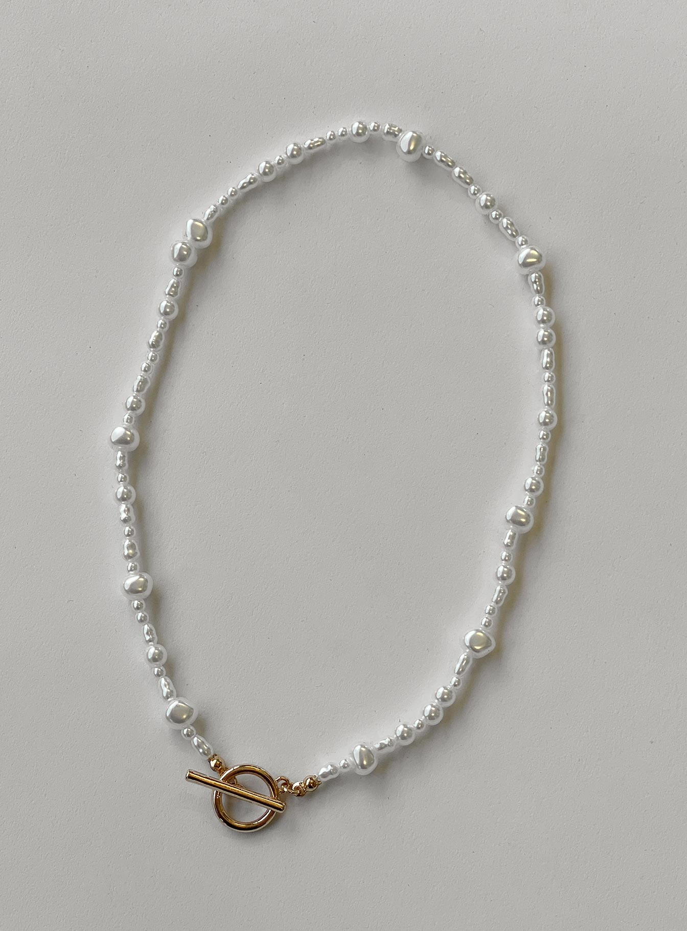 Alternative view of Sandford Pearl Necklace Gold