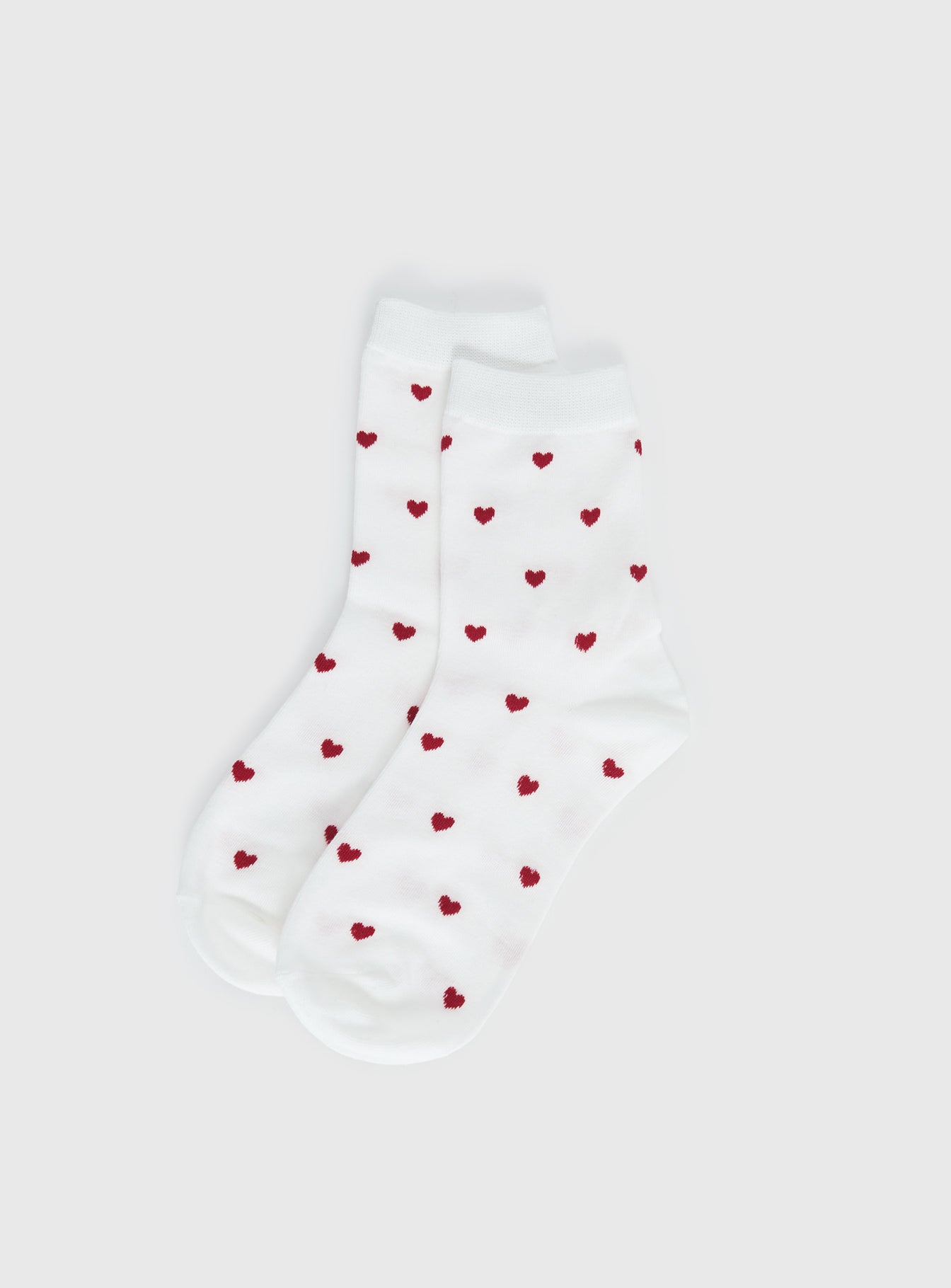 Alternative view of Sweet Heart Socks White / Red