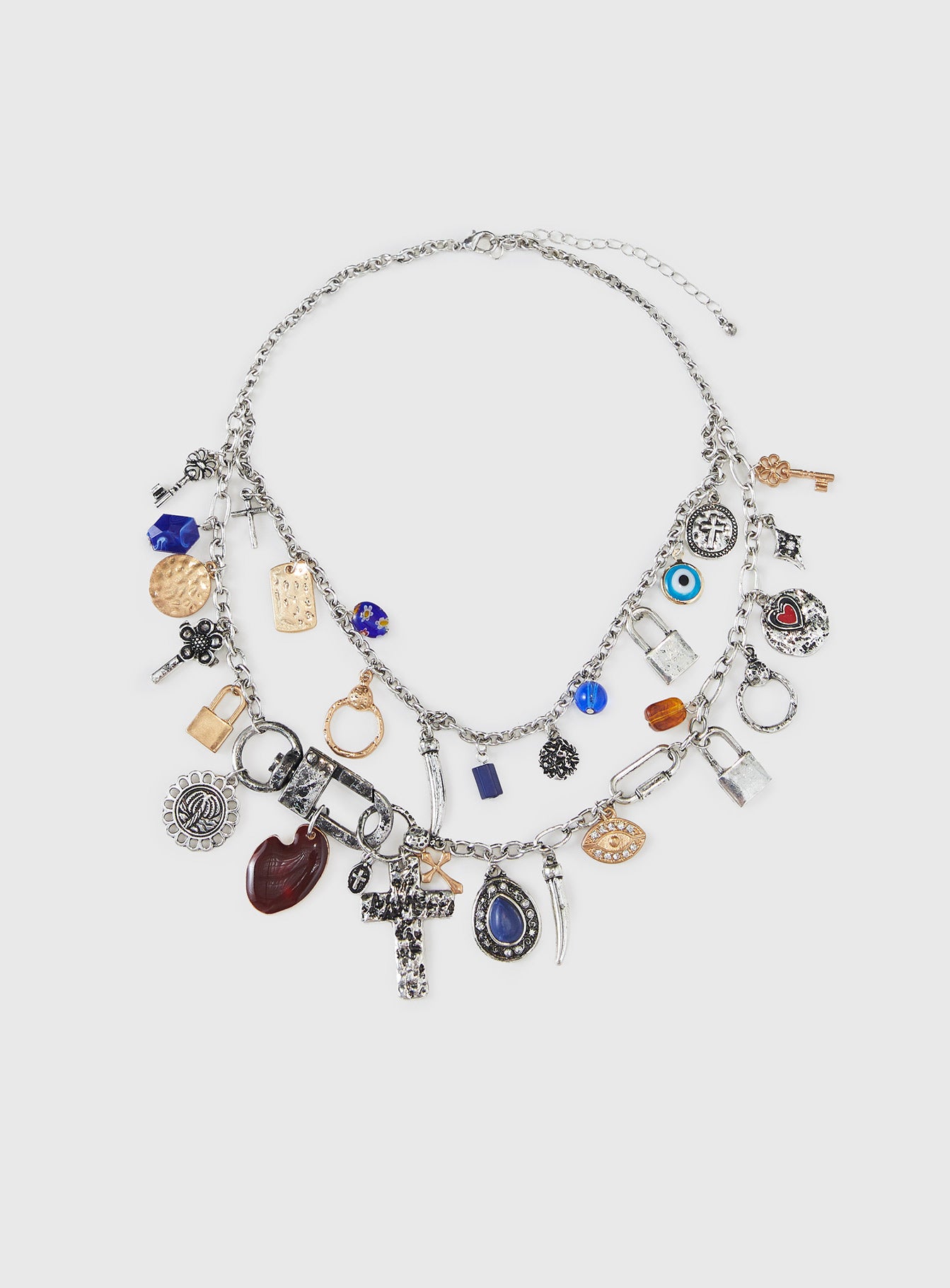 Alternative view of Unplugged Charm Necklace Multi
