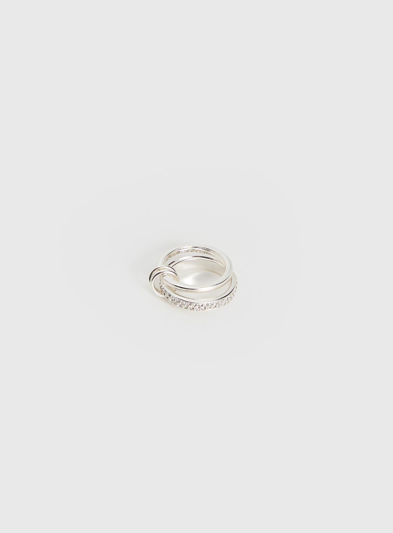 Alternative view of Something Sweet Stacked Ring Silver