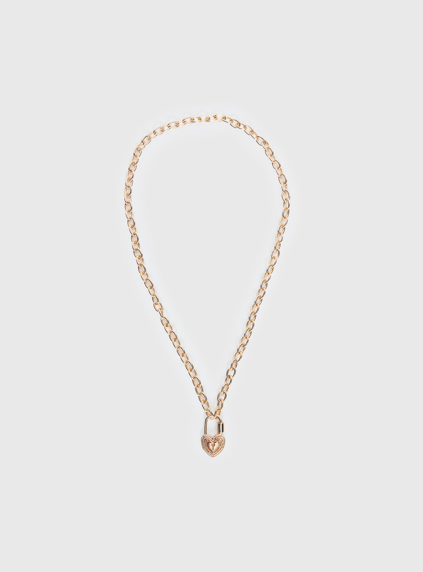 Alternative view of Sayge Lock Necklace Gold