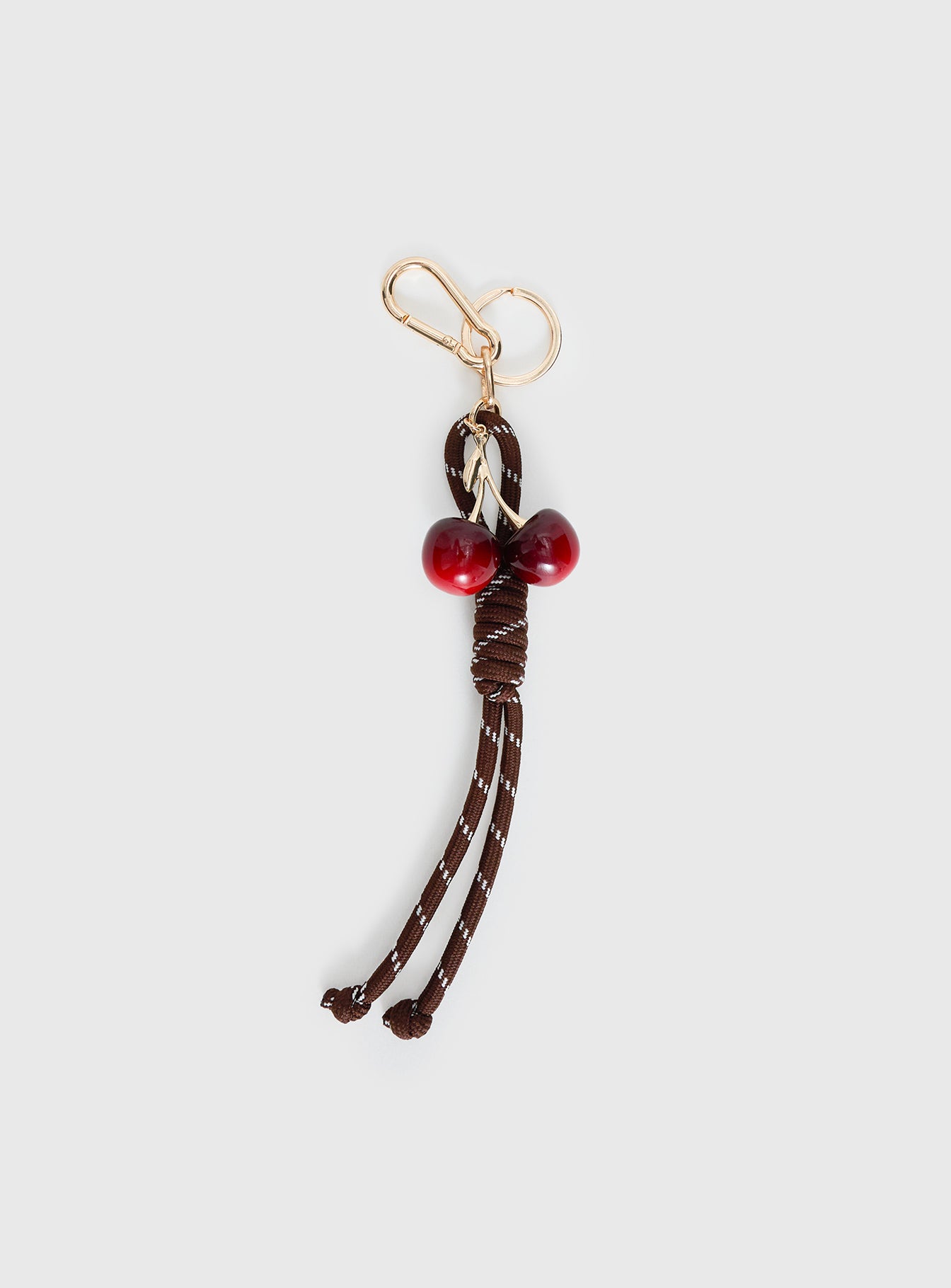 Alternative view of Tell Me More Cherry Keychain Gold