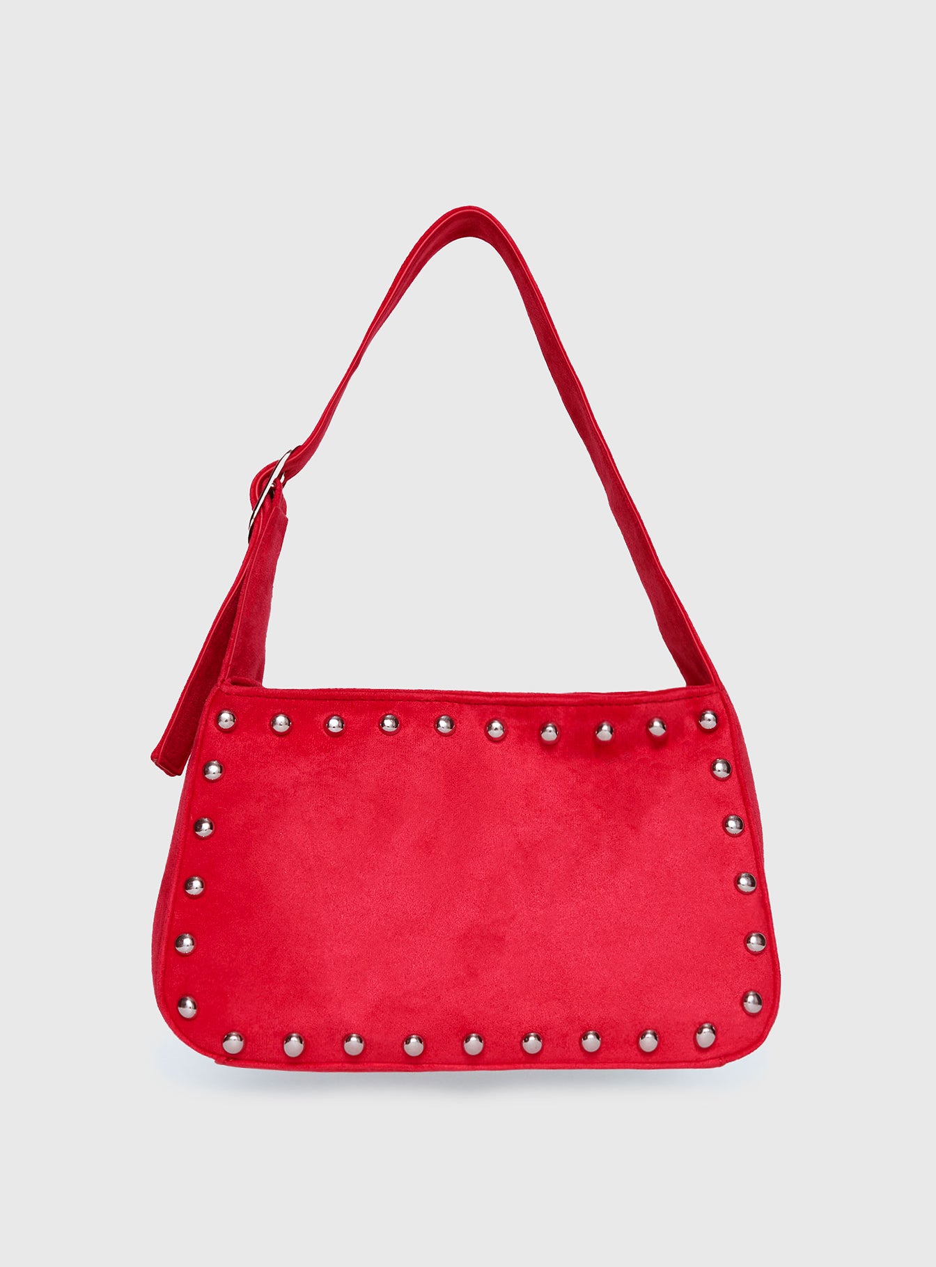 Alternative view of Wistfully Studded Shoulder Bag Red