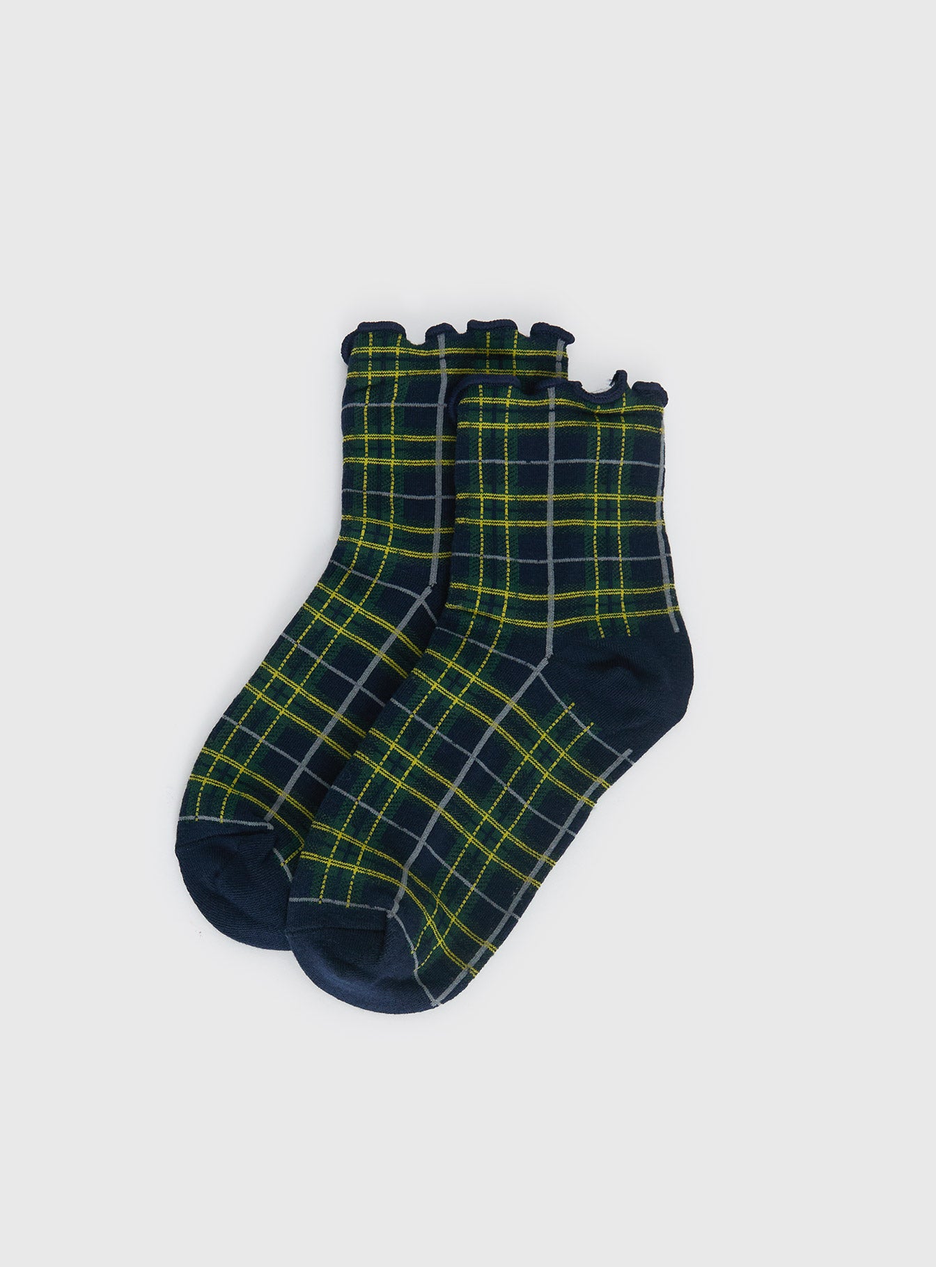 Alternative view of Zaylenna Frill Socks Navy Check
