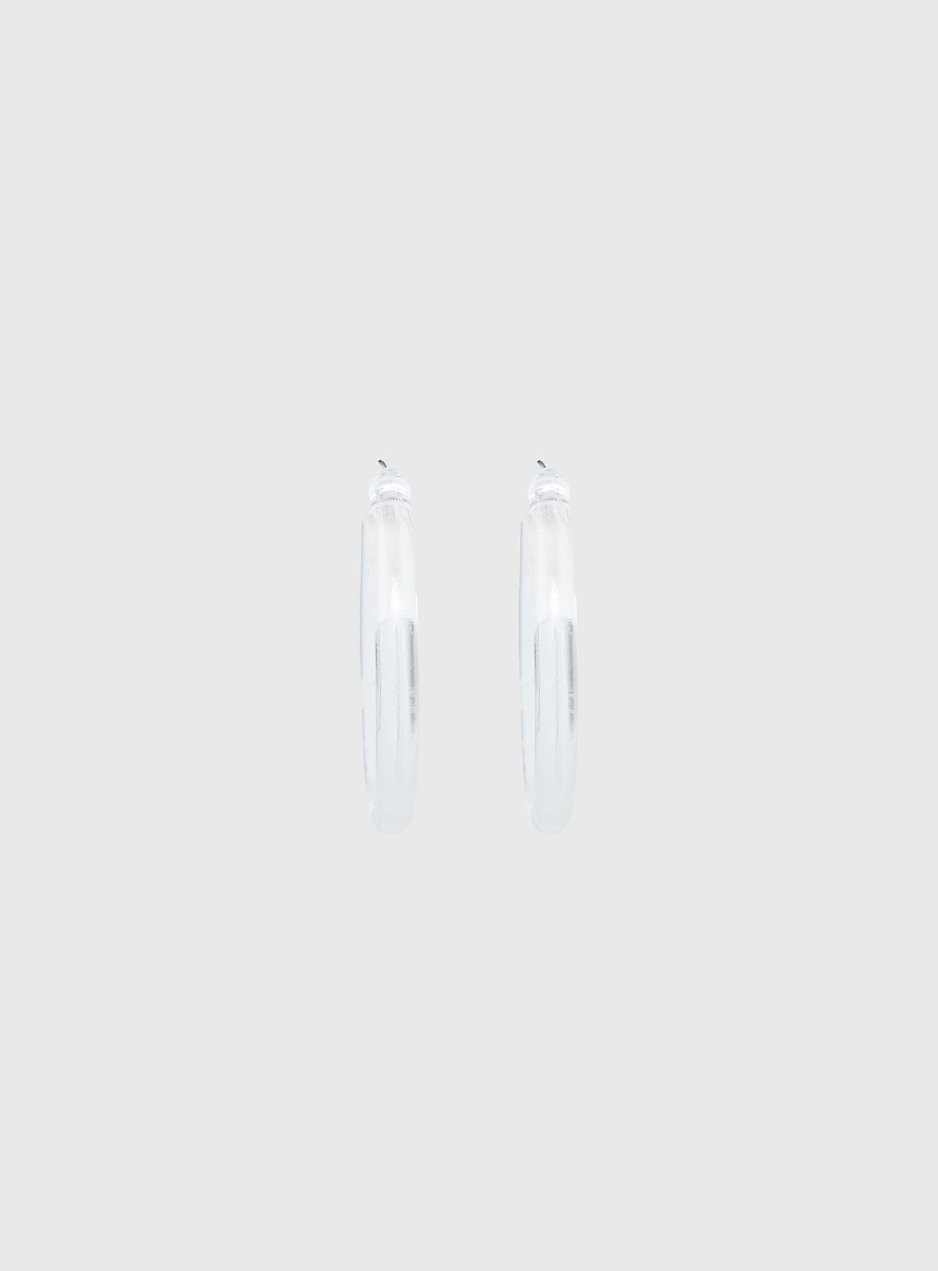 Alternative view of Stars Shine Hoop Earrings Clear