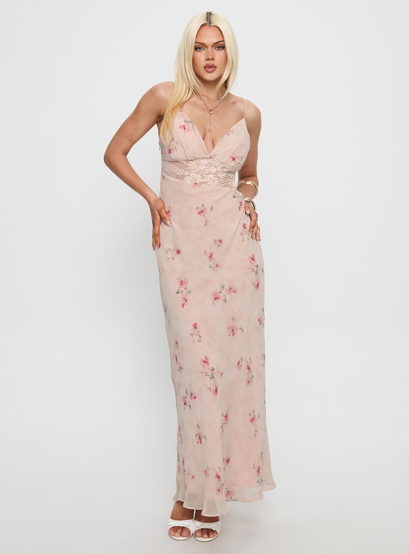 Alternative view of Rheina Lace Maxi Dress Pink Floral