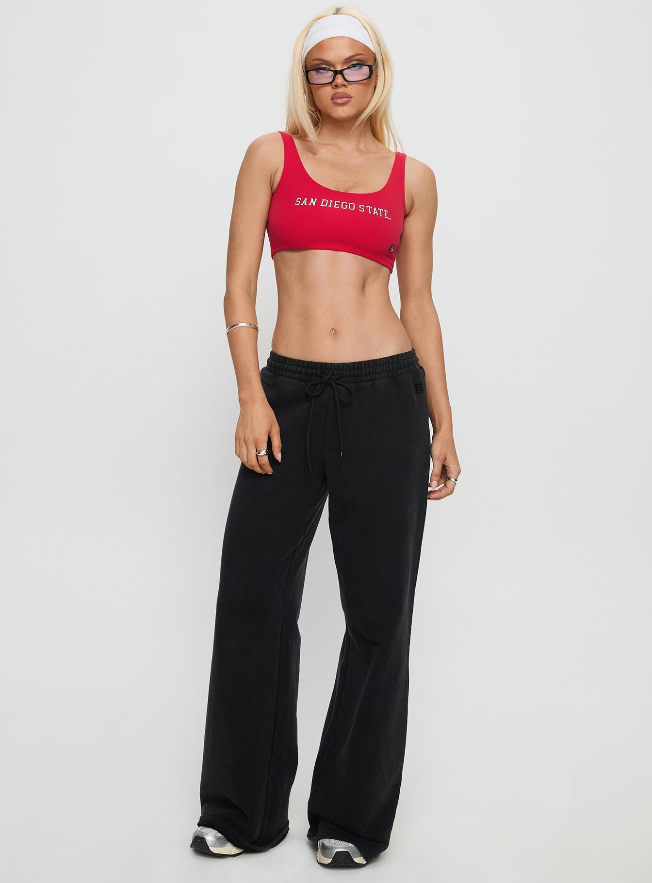 Alternative view of Sdsu Scoop Neck Crop Top Red